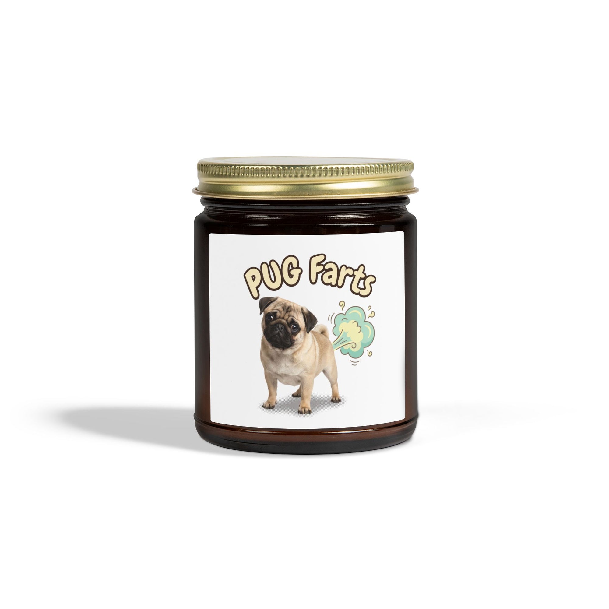 Pug Farts Scented Candle — Coconut Apricot Wax (4oz, 9oz)