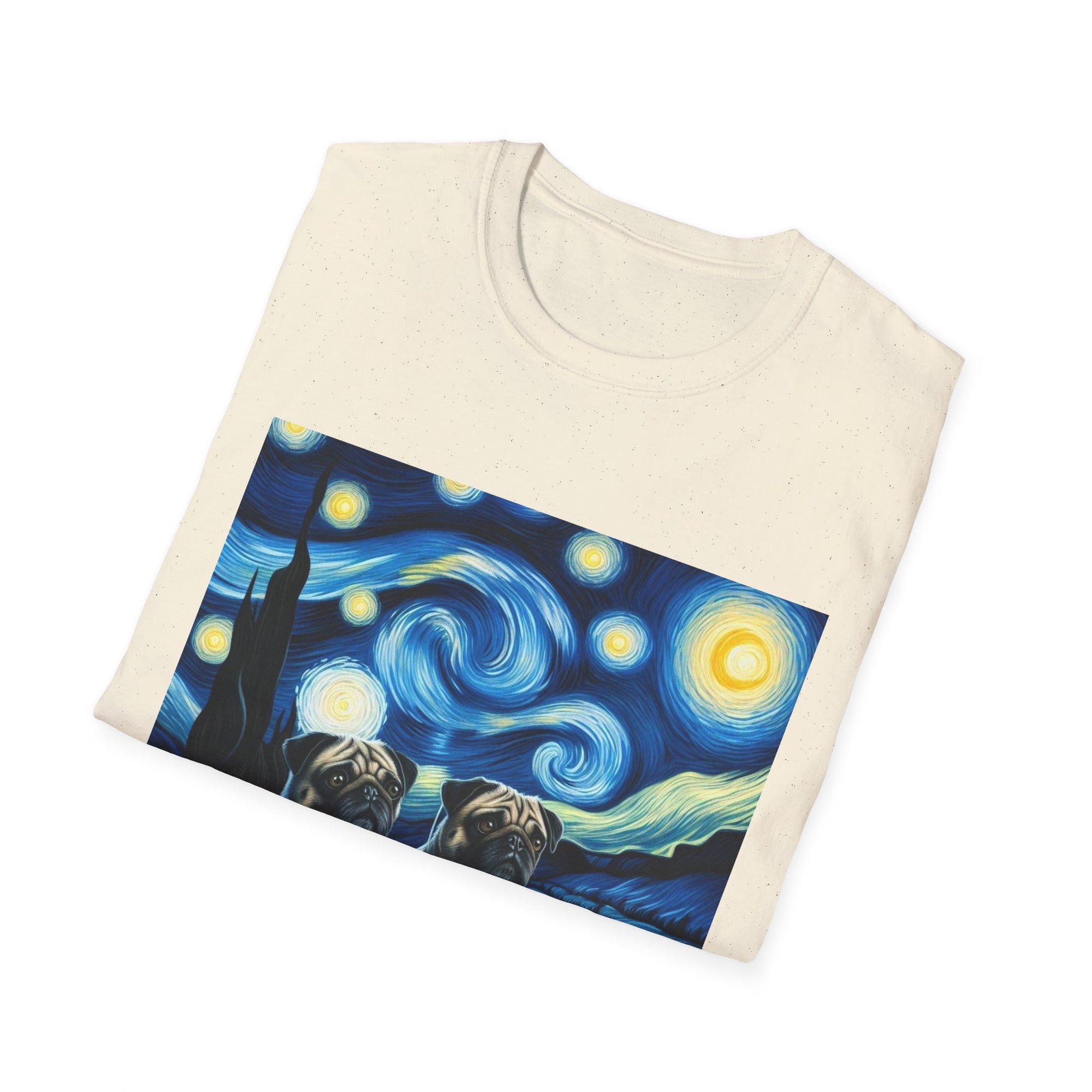 Starry Night Pugs T-Shirt