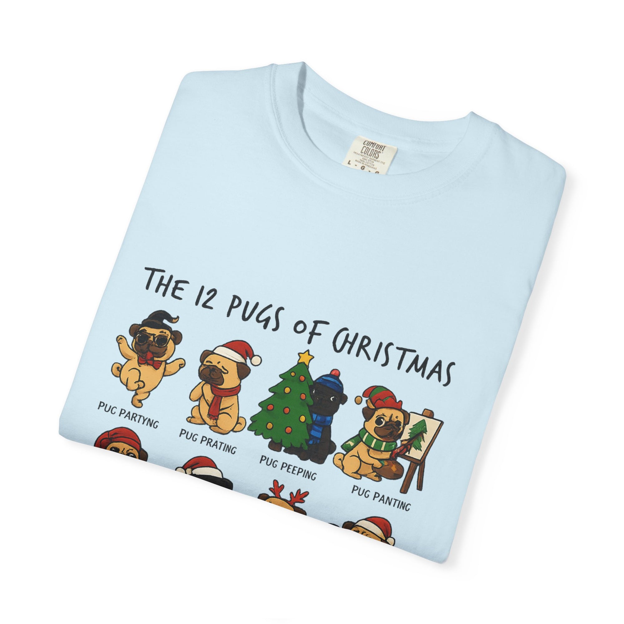 12 Pugs of Christmas T-Shirt