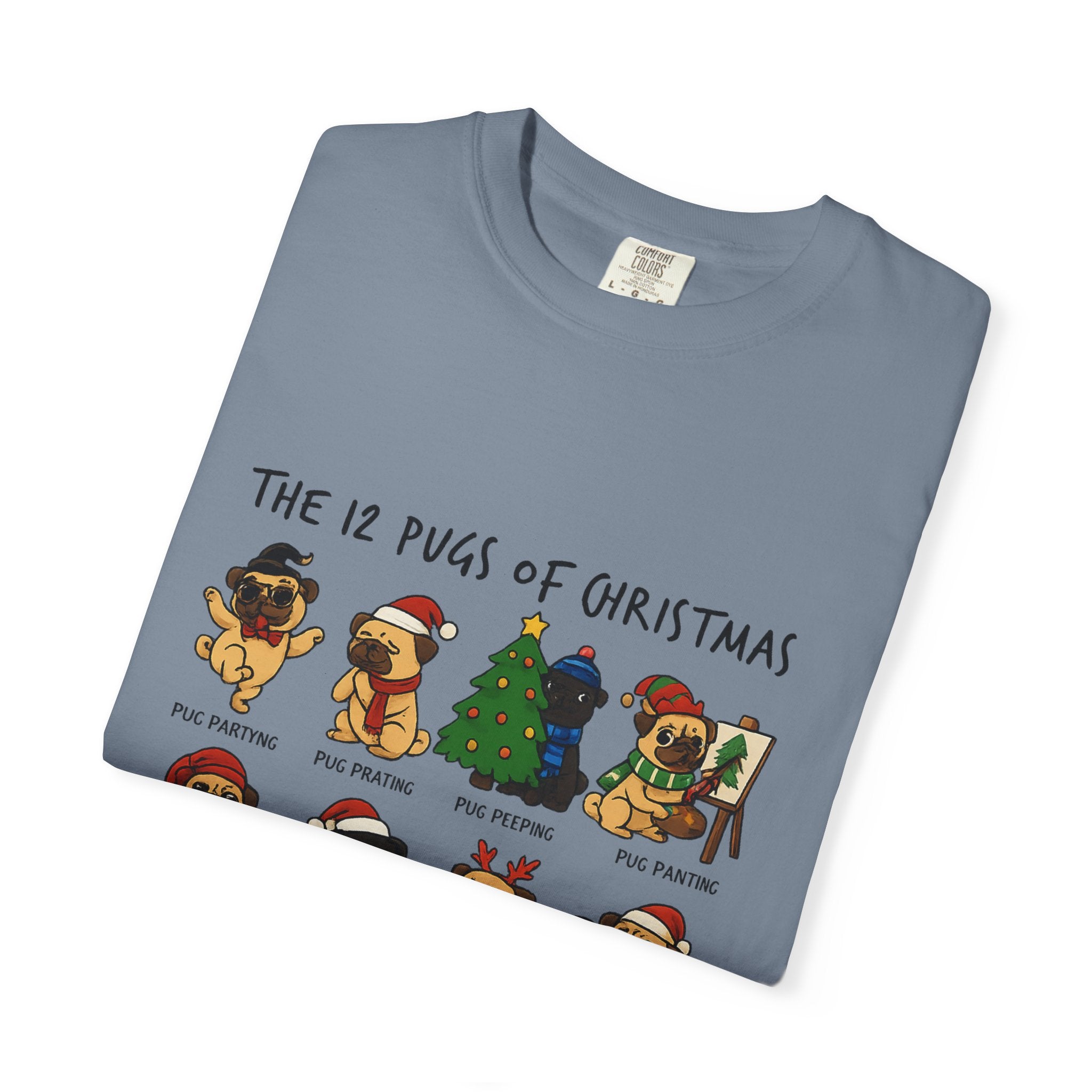12 Pugs of Christmas T-Shirt