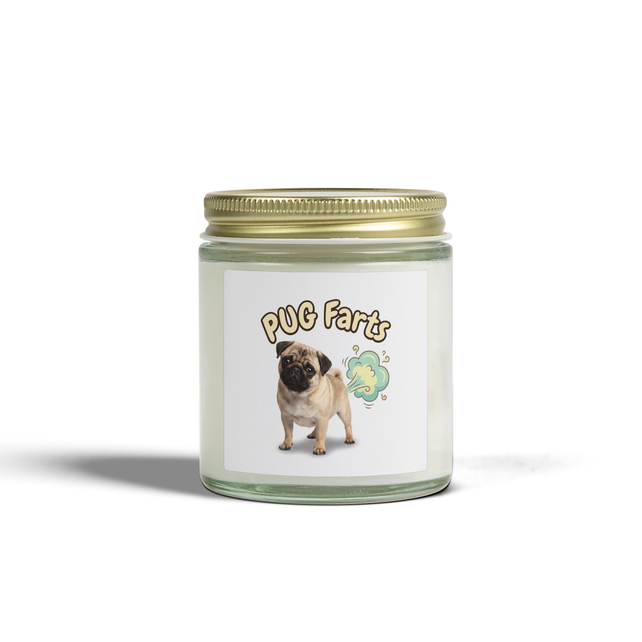 Pug Farts Scented Candle — Coconut Apricot Wax (4oz, 9oz)