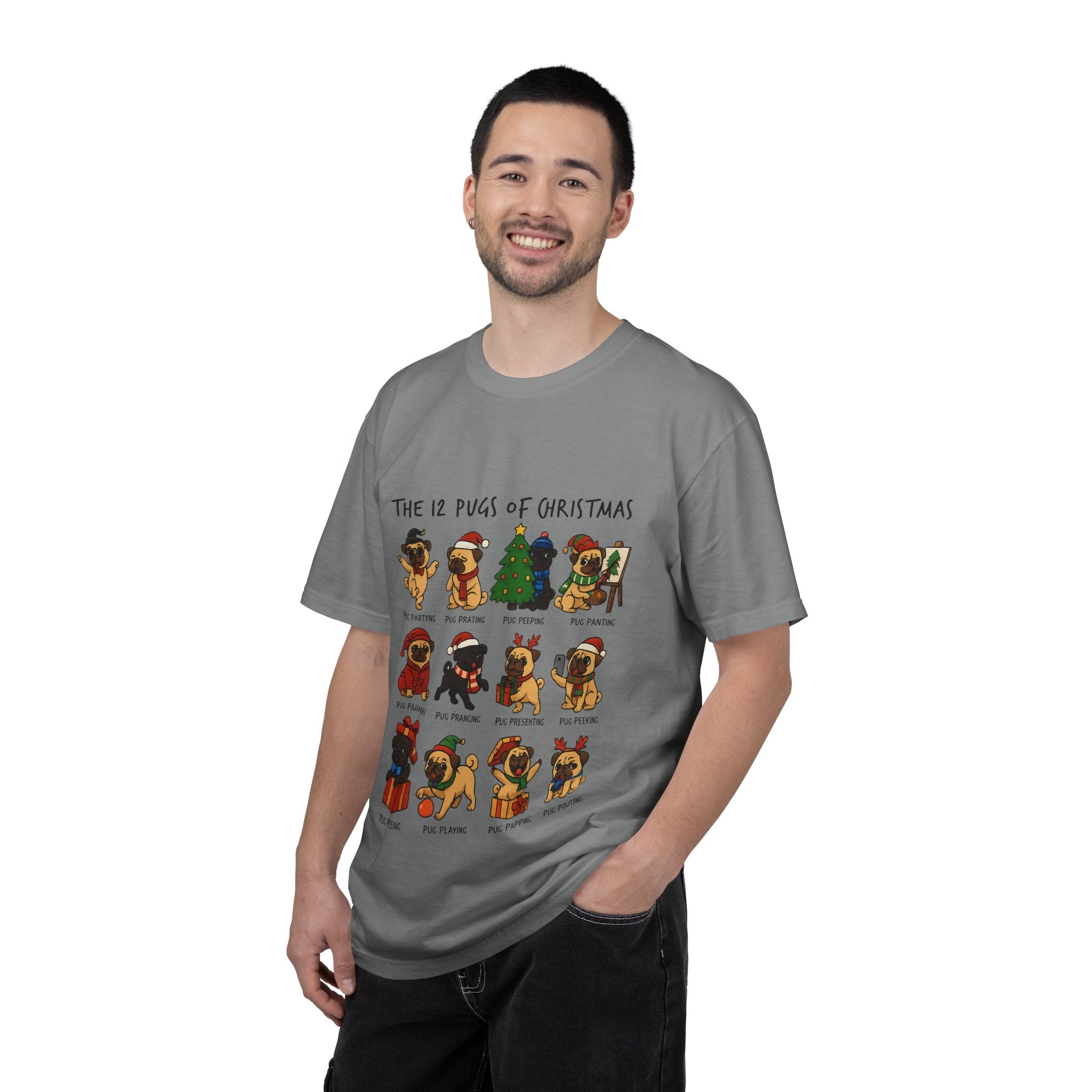 12 Pugs of Christmas T-Shirt
