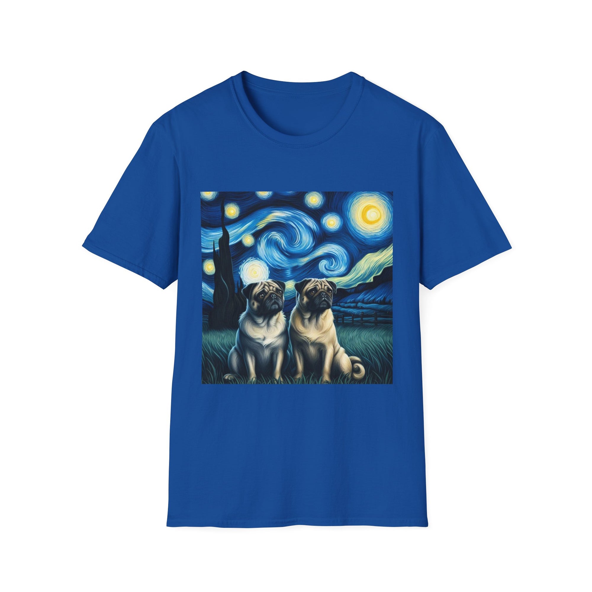 Starry Night Pugs T-Shirt