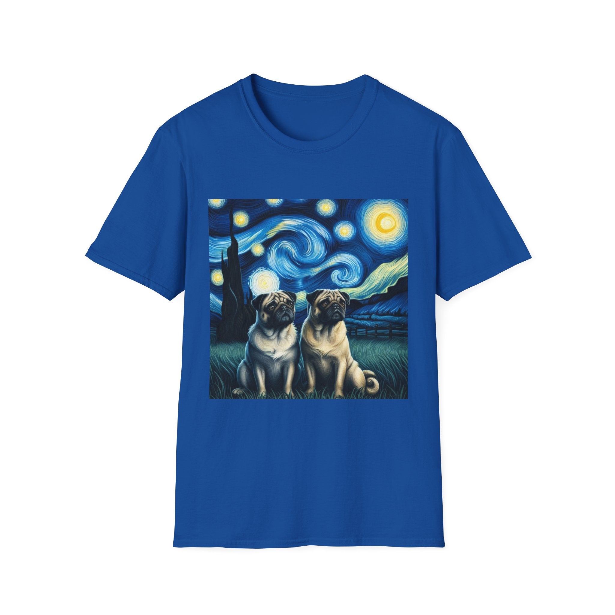Starry Night Pugs T-Shirt