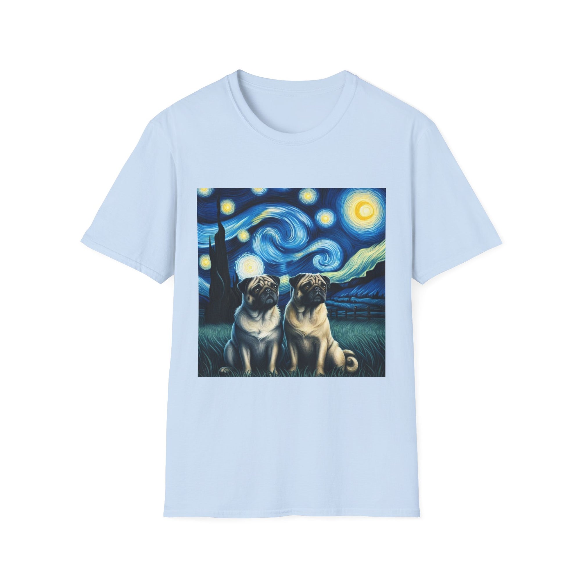 Starry Night Pugs T-Shirt