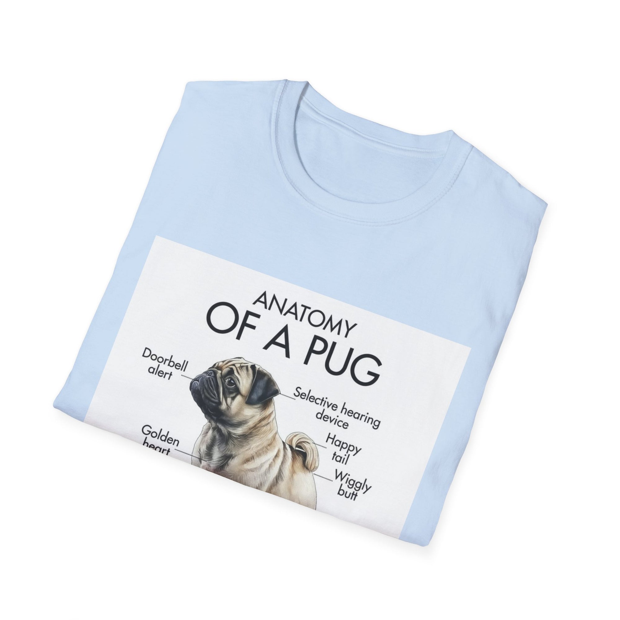 Anatomy of a Pug T-Shirt — Cute Pug Diagram Tee for Dog Lovers