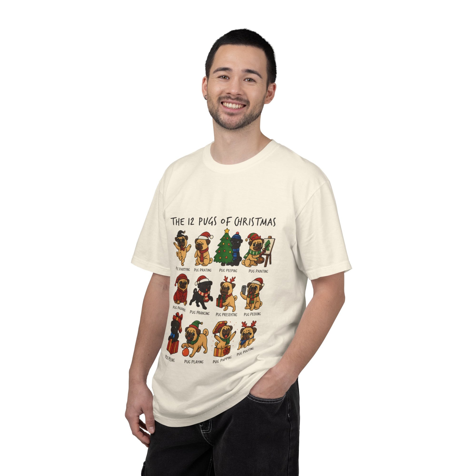 12 Pugs of Christmas T-Shirt