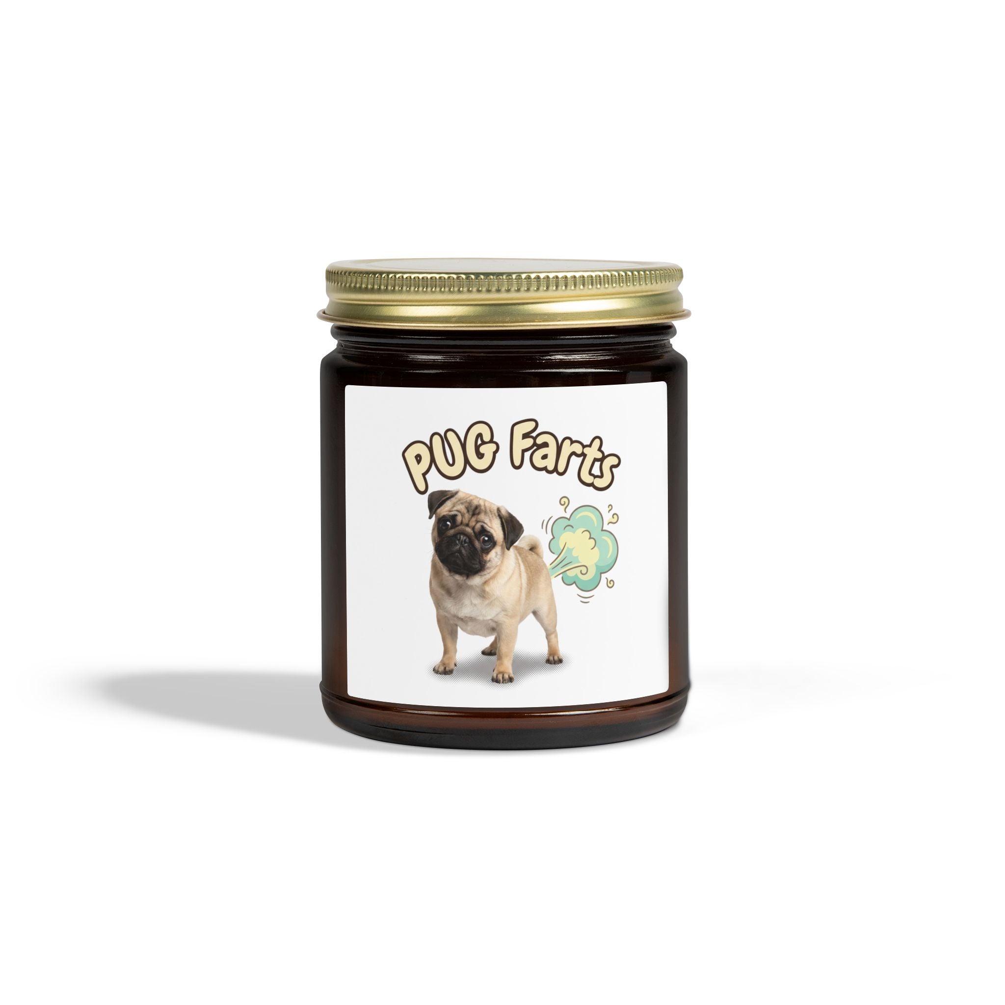 Pug Farts Scented Candle — Coconut Apricot Wax (4oz, 9oz)