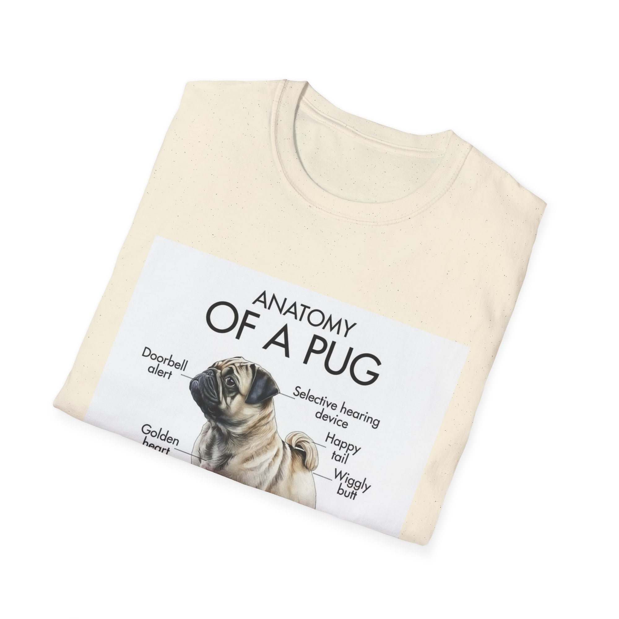 Anatomy of a Pug T-Shirt — Cute Pug Diagram Tee for Dog Lovers