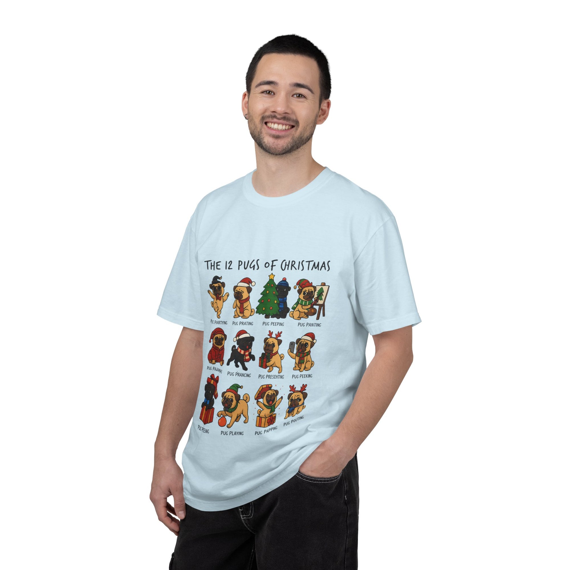 12 Pugs of Christmas T-Shirt