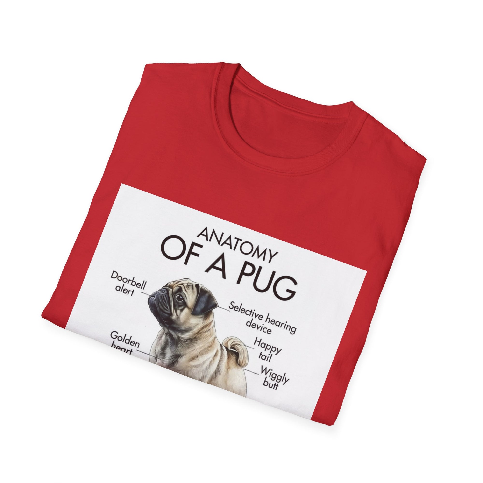 Anatomy of a Pug T-Shirt — Cute Pug Diagram Tee for Dog Lovers