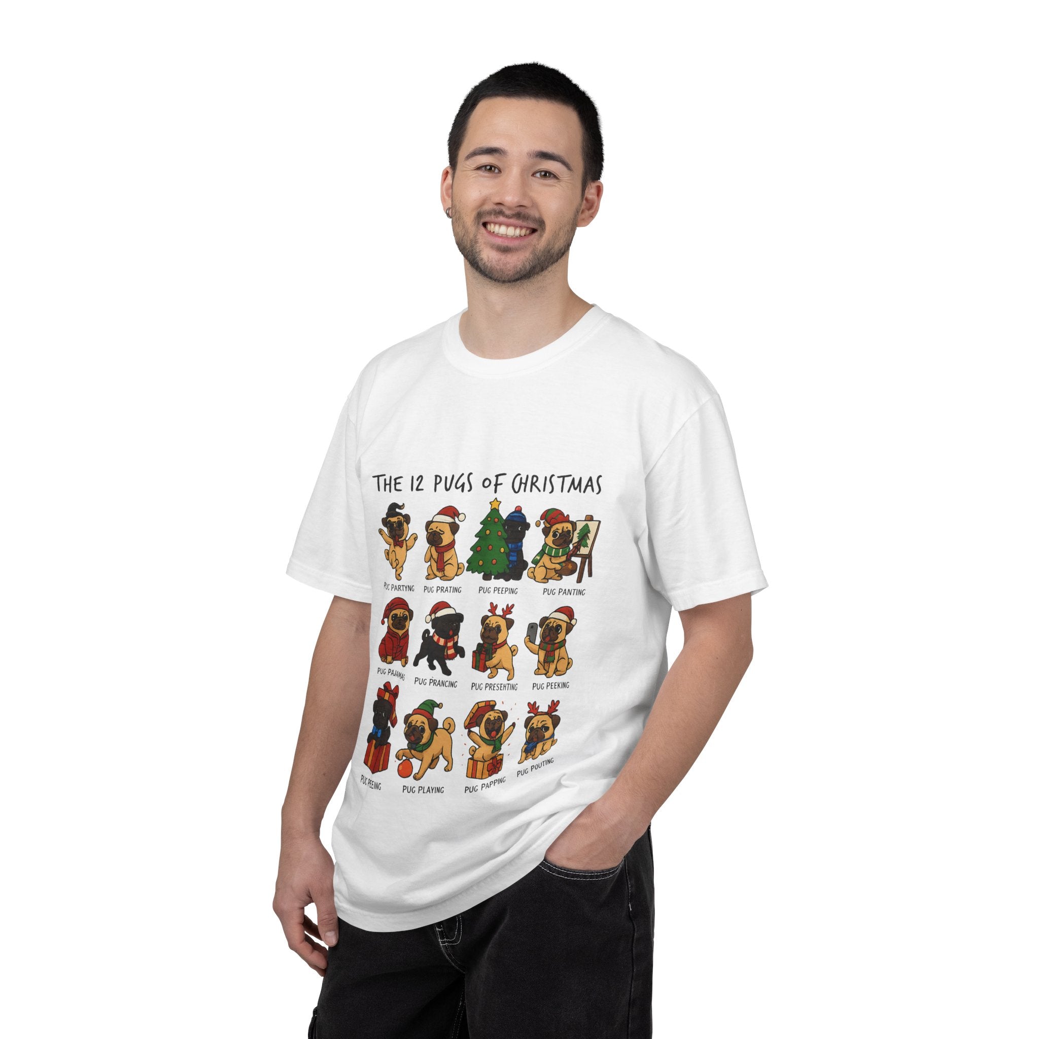 12 Pugs of Christmas T-Shirt