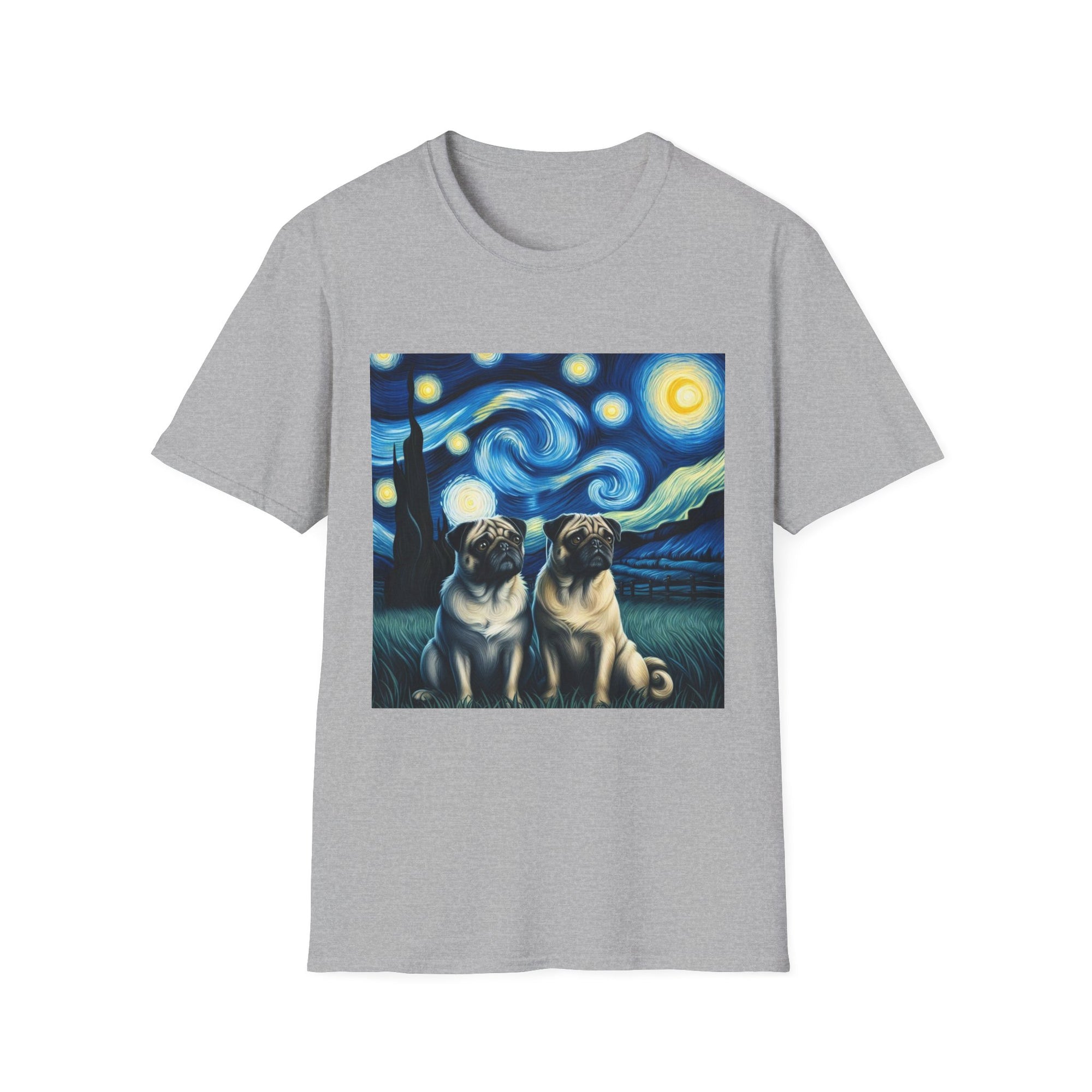 Starry Night Pugs T-Shirt