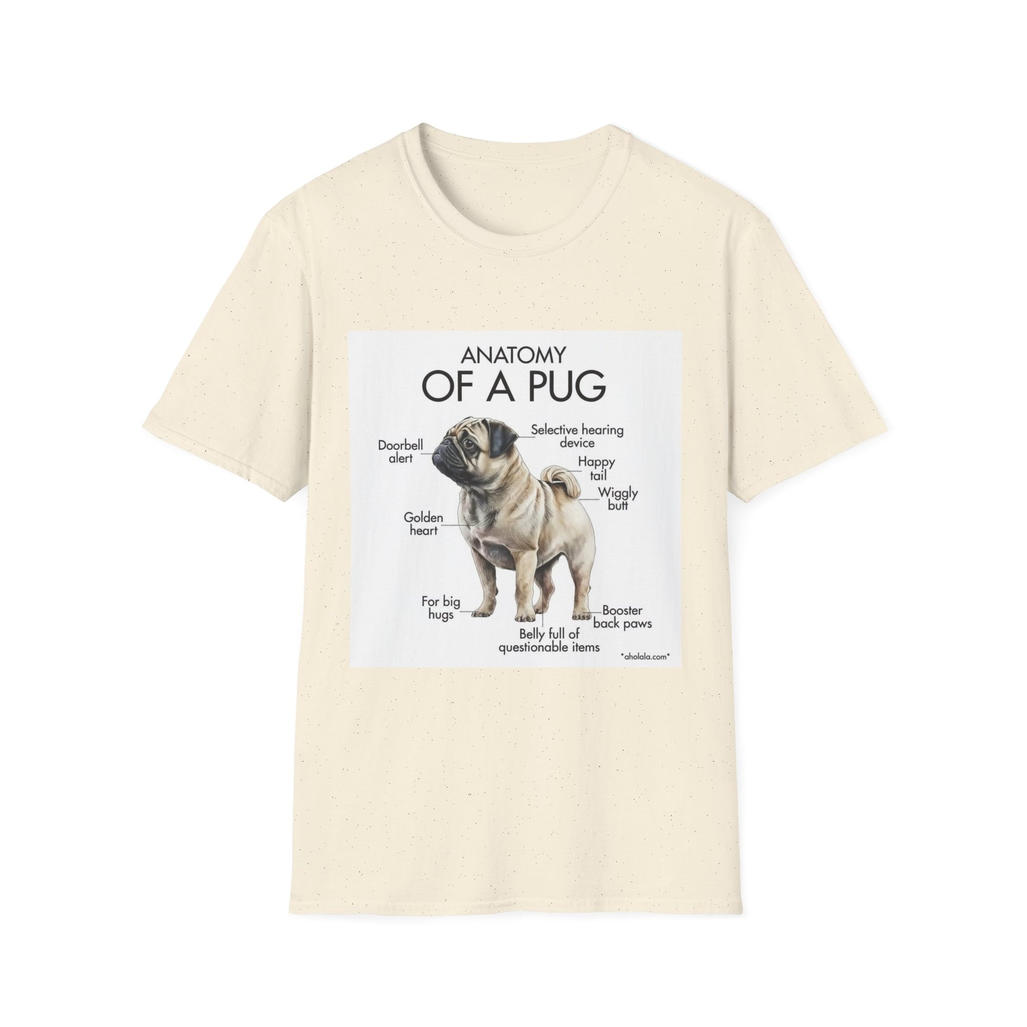Anatomy of a Pug T-Shirt — Cute Pug Diagram Tee for Dog Lovers