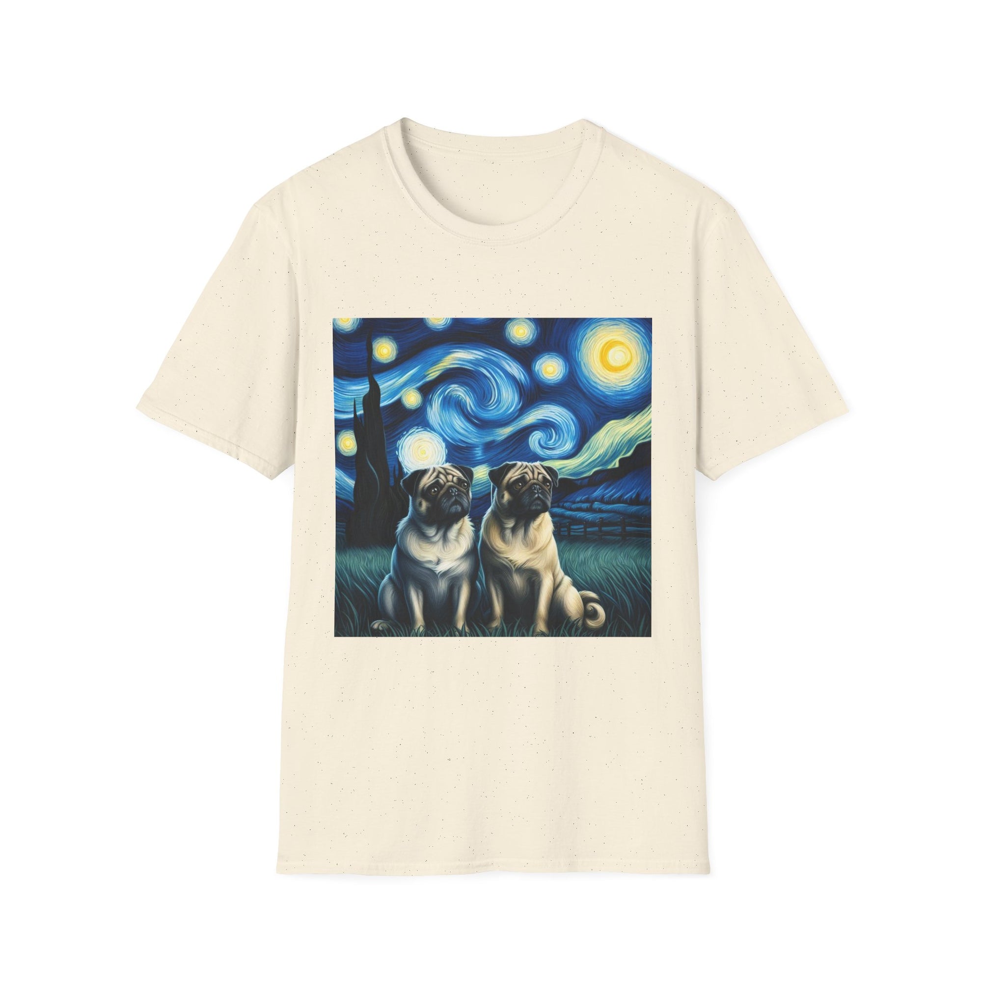 Starry Night Pugs T-Shirt