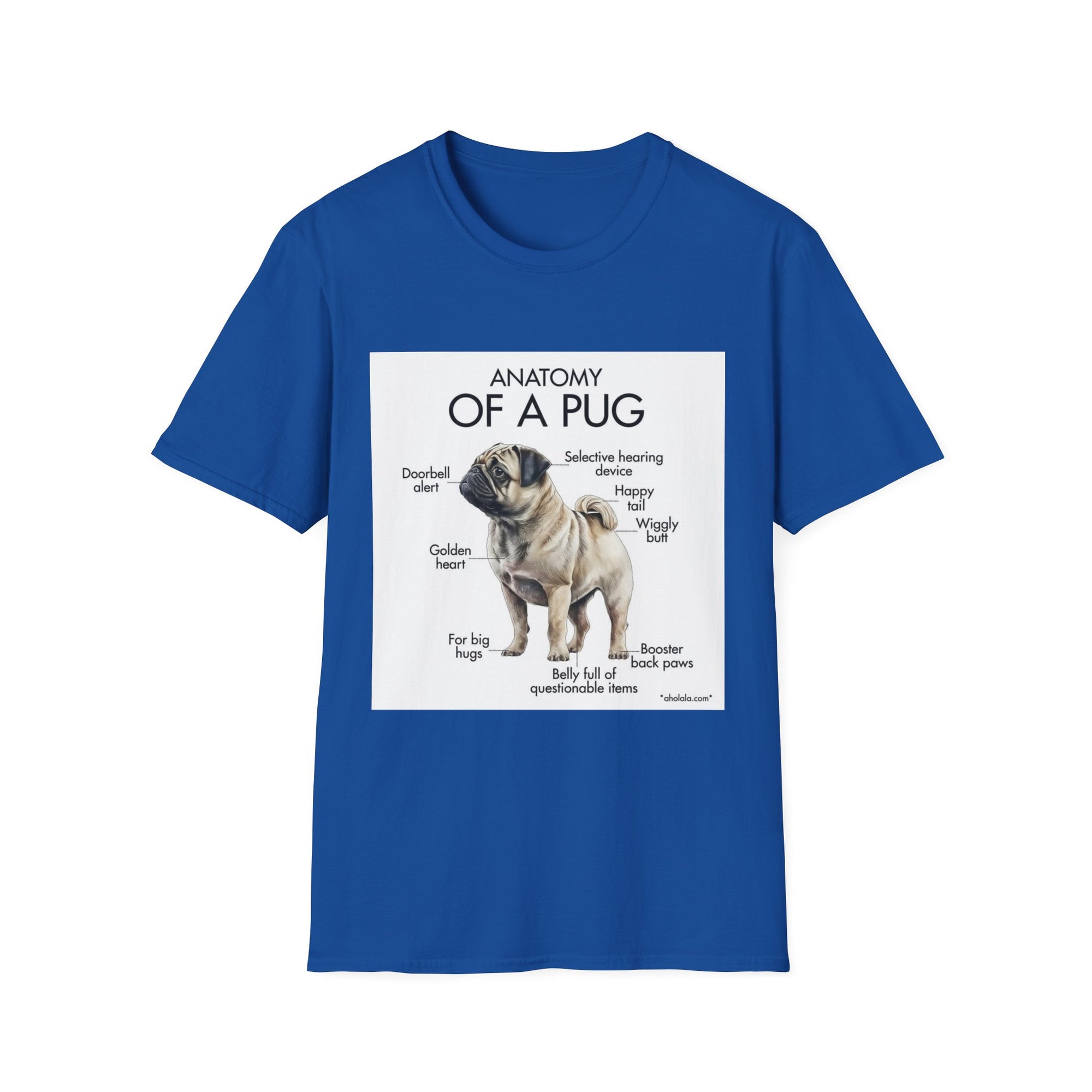 Anatomy of a Pug T-Shirt — Cute Pug Diagram Tee for Dog Lovers