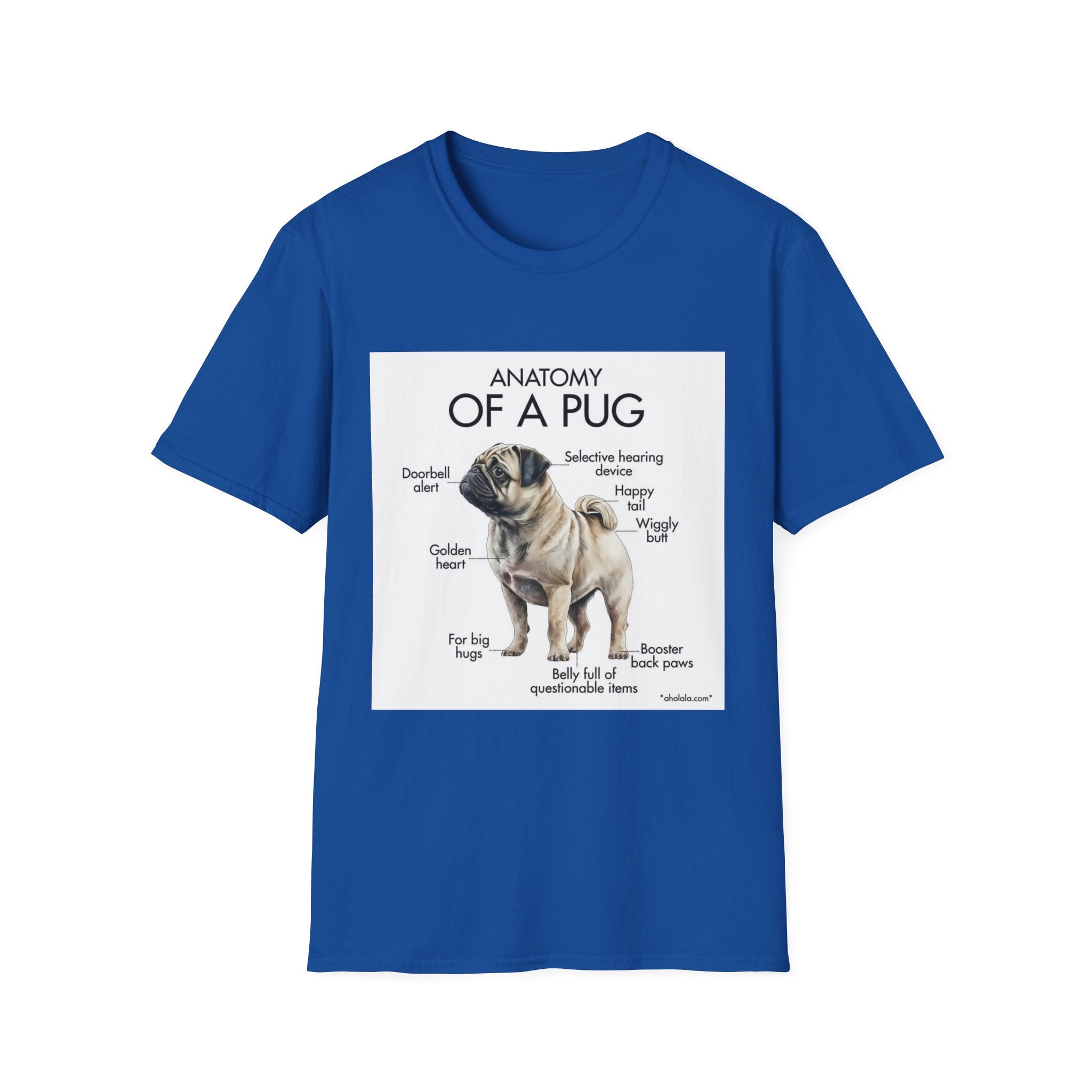 Anatomy of a Pug T-Shirt — Cute Pug Diagram Tee for Dog Lovers