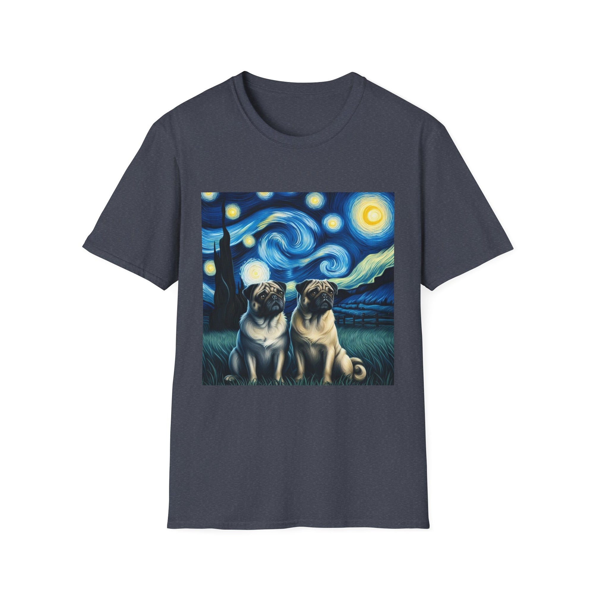 Starry Night Pugs T-Shirt