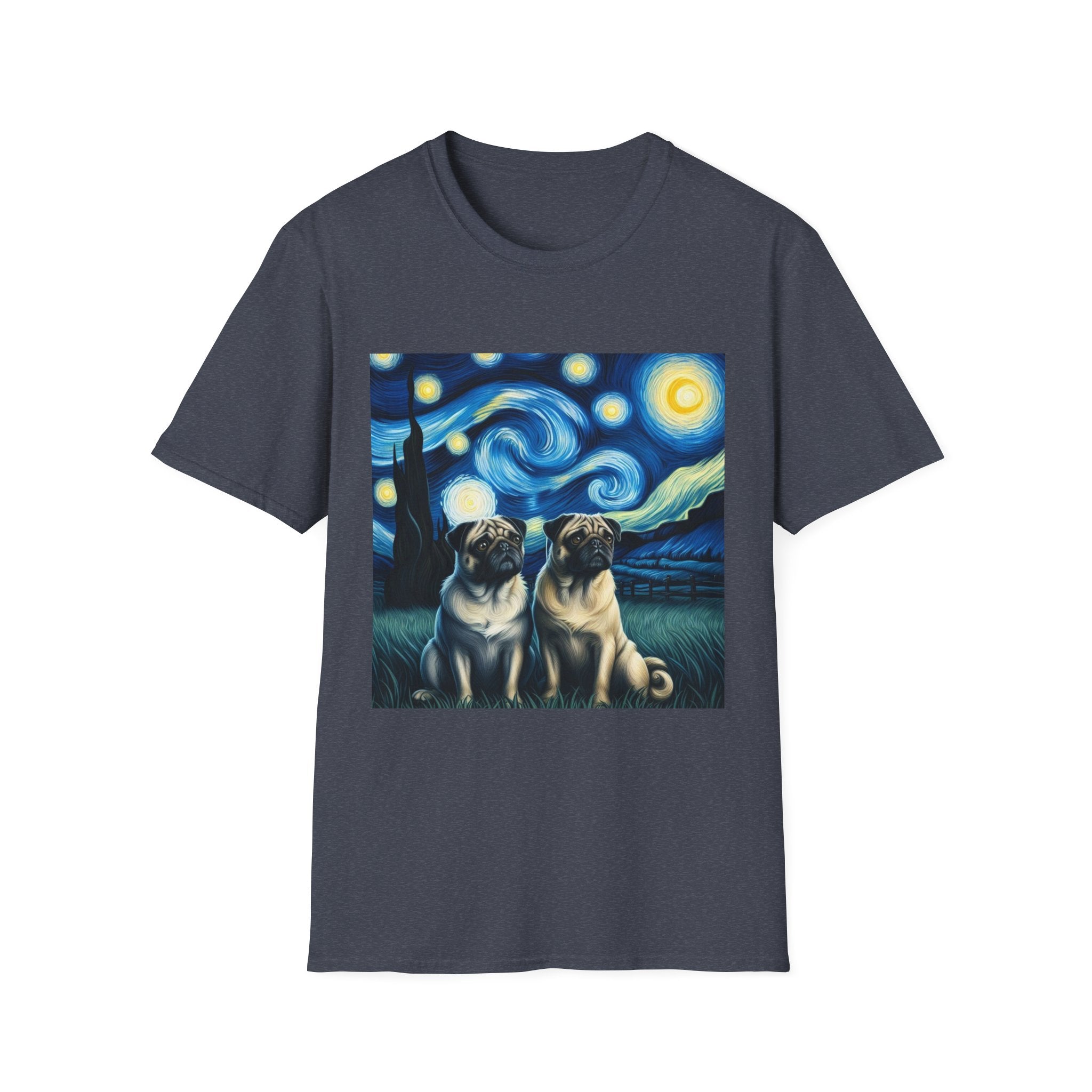 Starry Night Pugs T-Shirt
