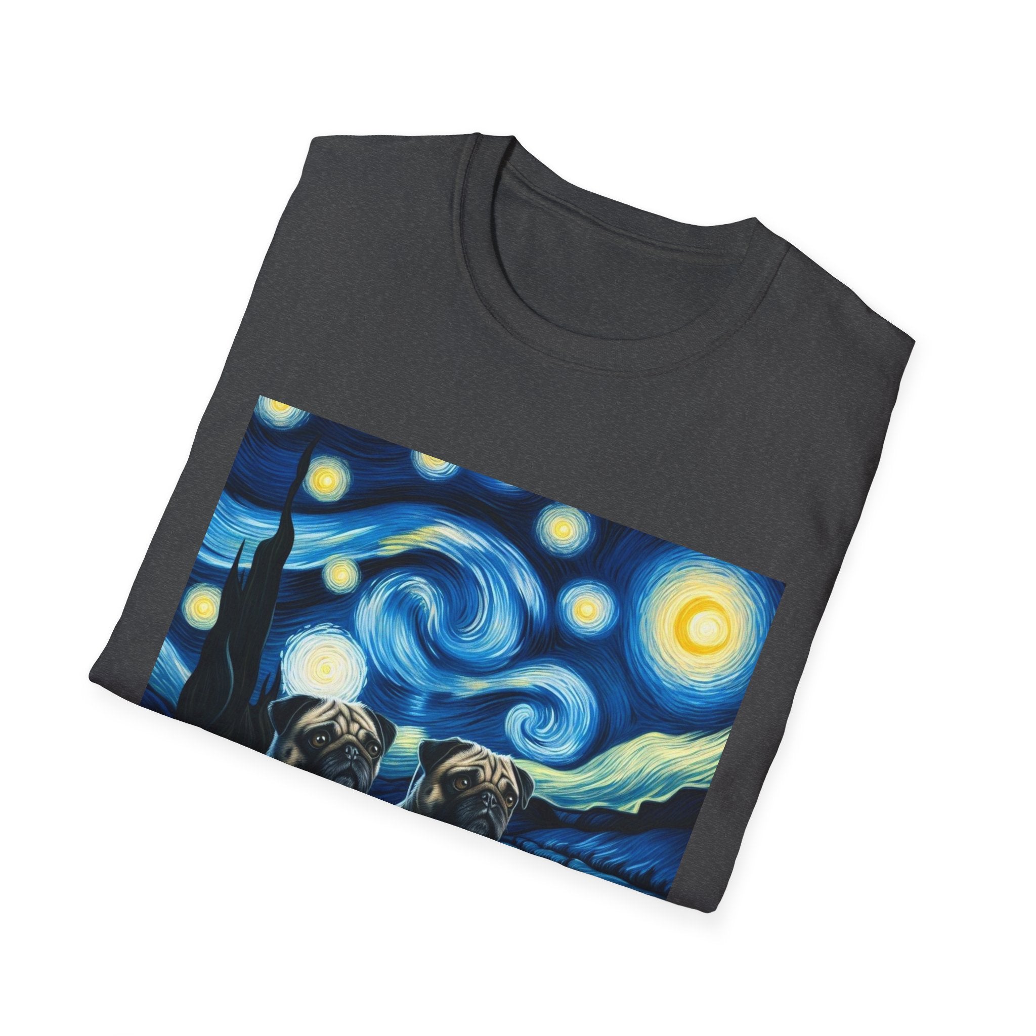 Starry Night Pugs T-Shirt