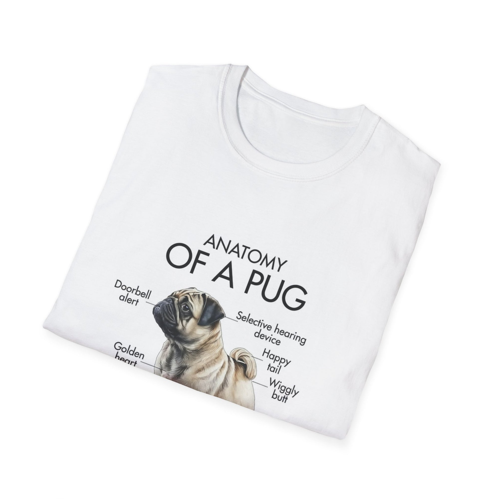 Anatomy of a Pug T-Shirt — Cute Pug Diagram Tee for Dog Lovers