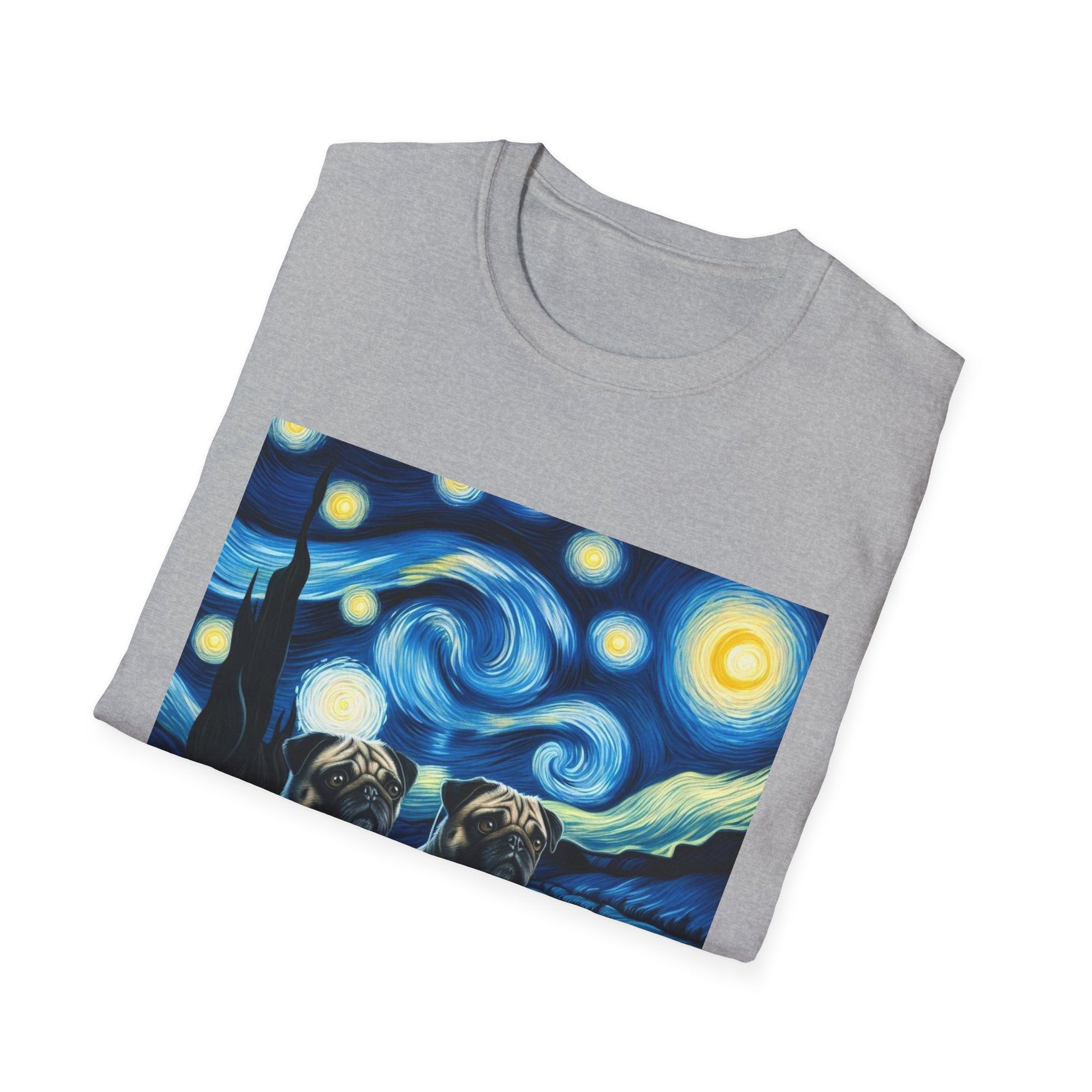 Starry Night Pugs T-Shirt