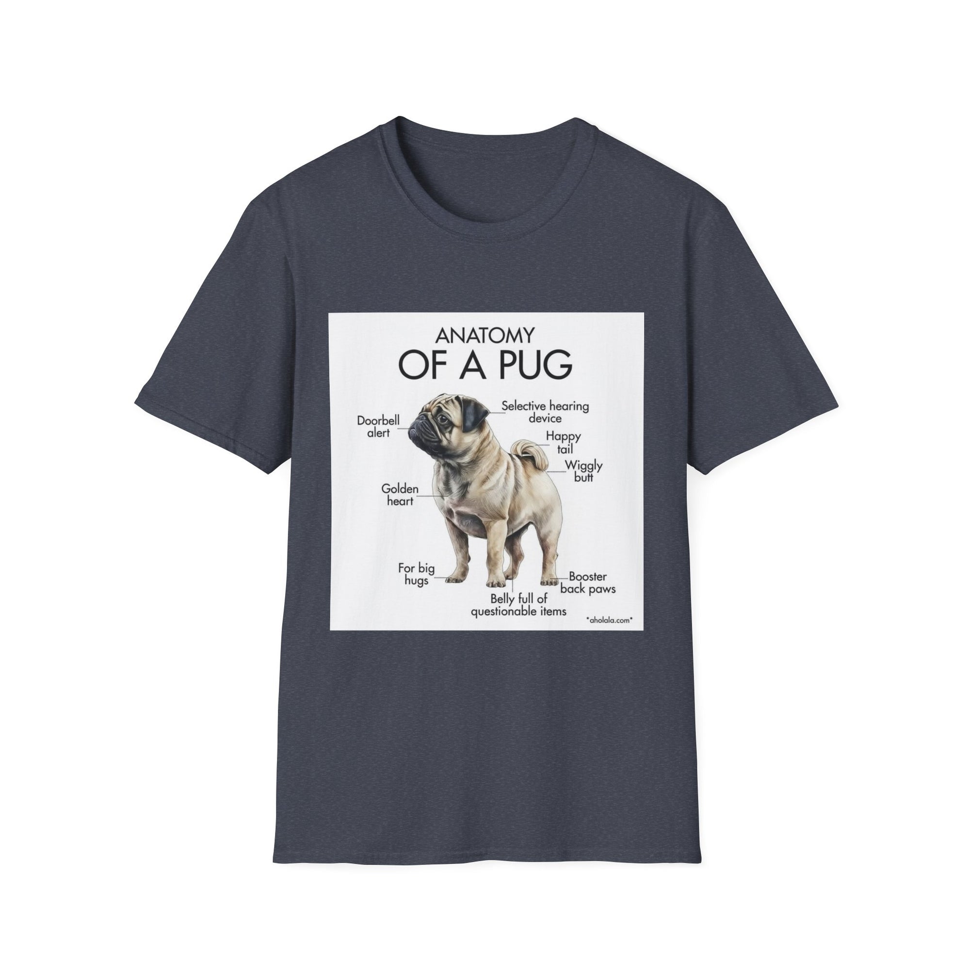 Anatomy of a Pug T-Shirt — Cute Pug Diagram Tee for Dog Lovers