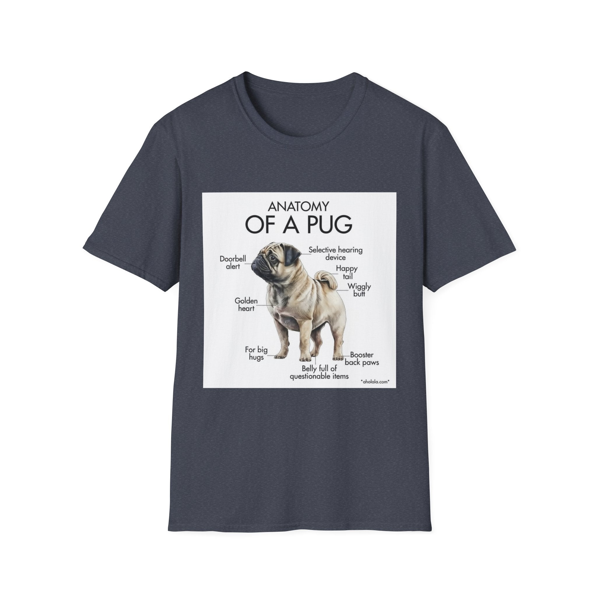 Anatomy of a Pug T-Shirt — Cute Pug Diagram Tee for Dog Lovers