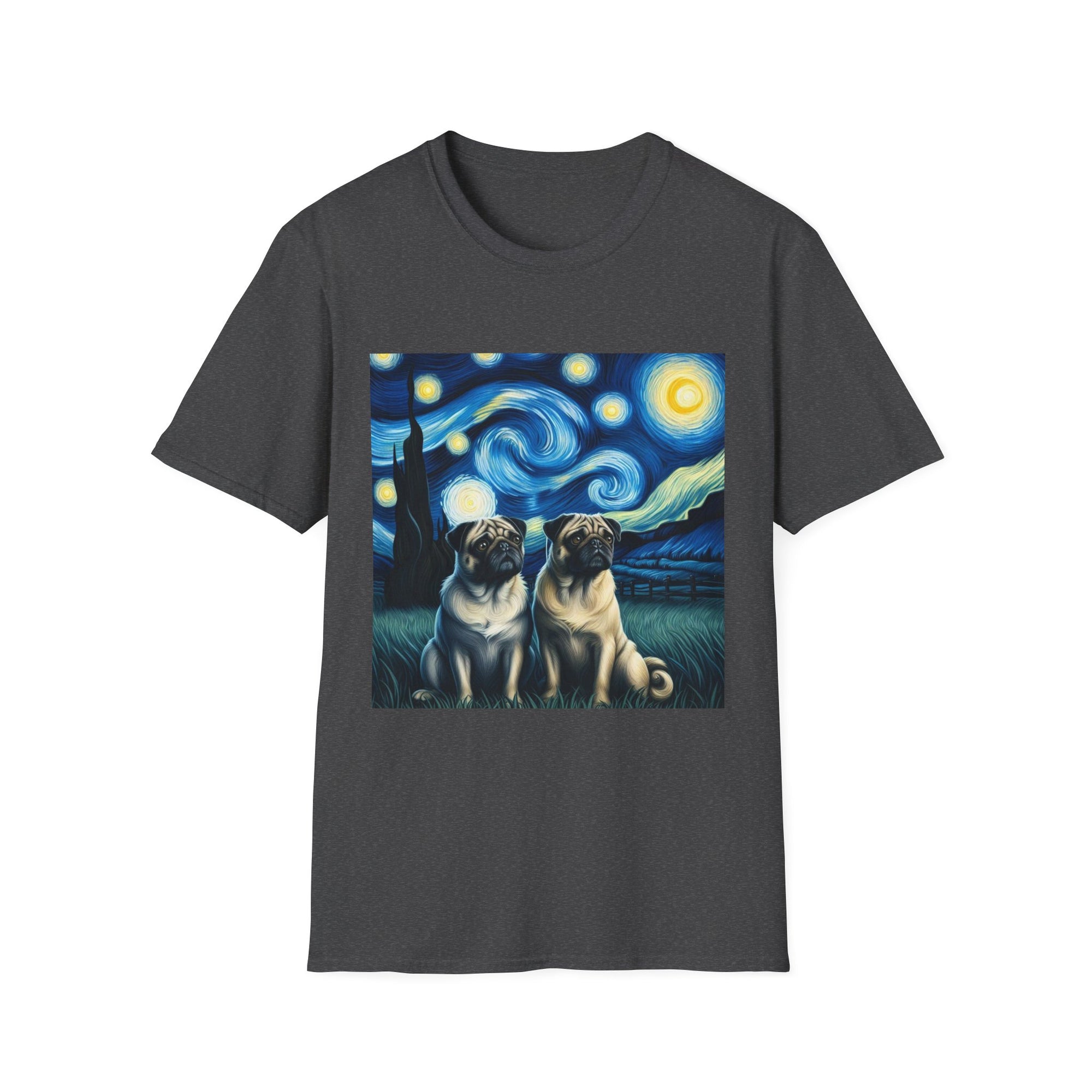 Starry Night Pugs T-Shirt