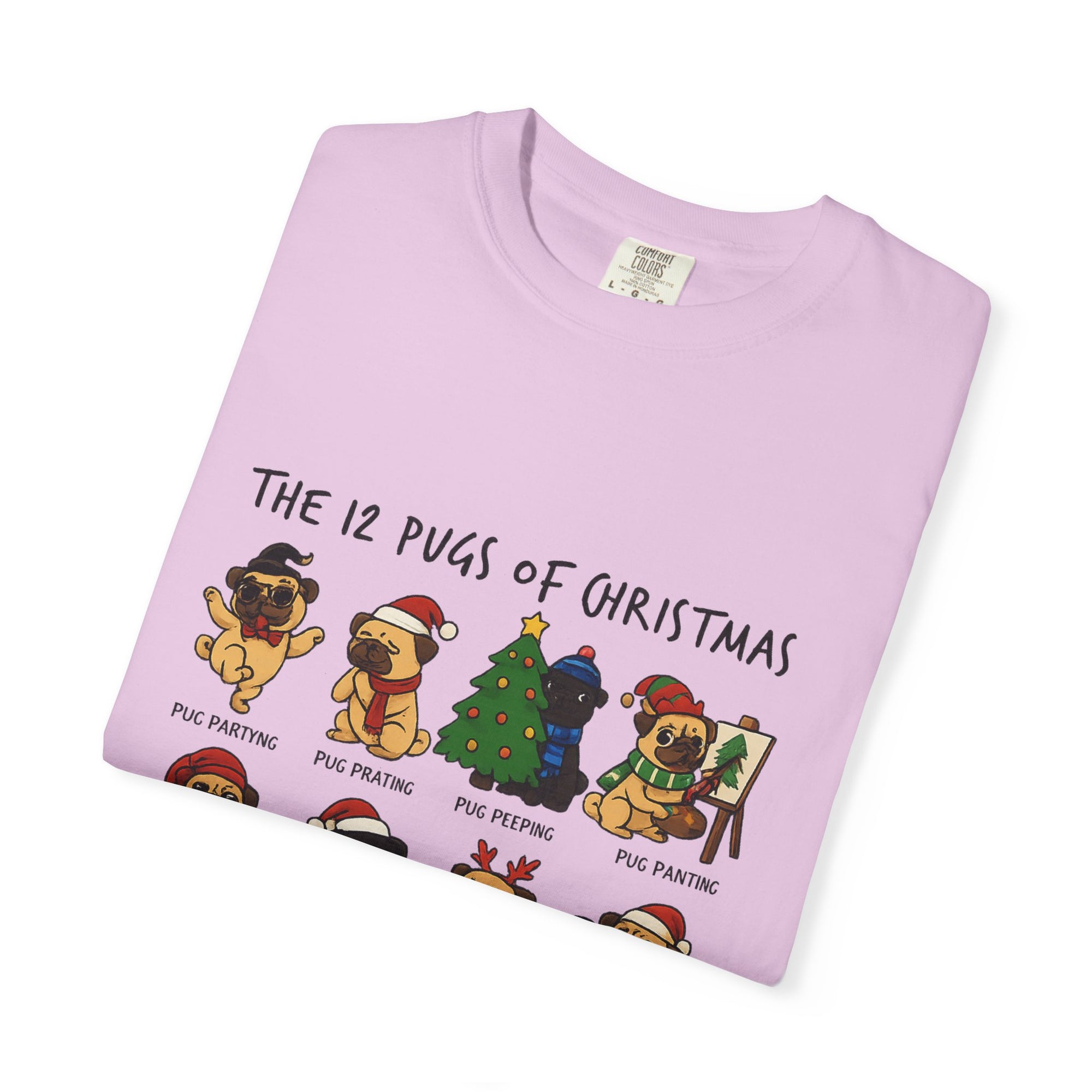 12 Pugs of Christmas T-Shirt