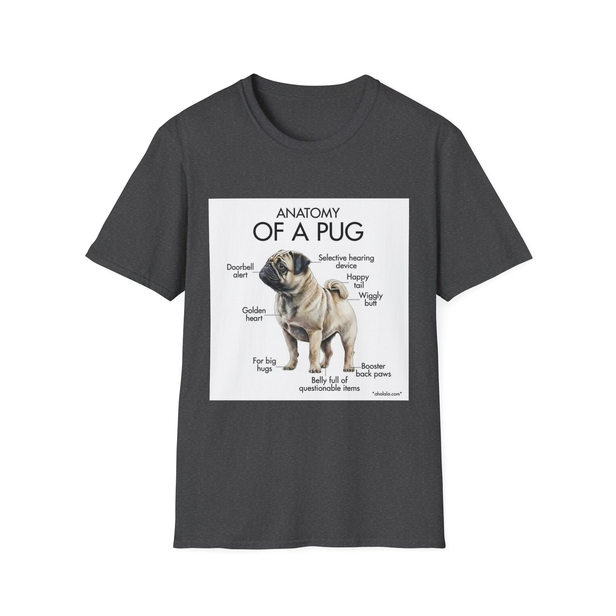 Anatomy of a Pug T-Shirt — Cute Pug Diagram Tee for Dog Lovers