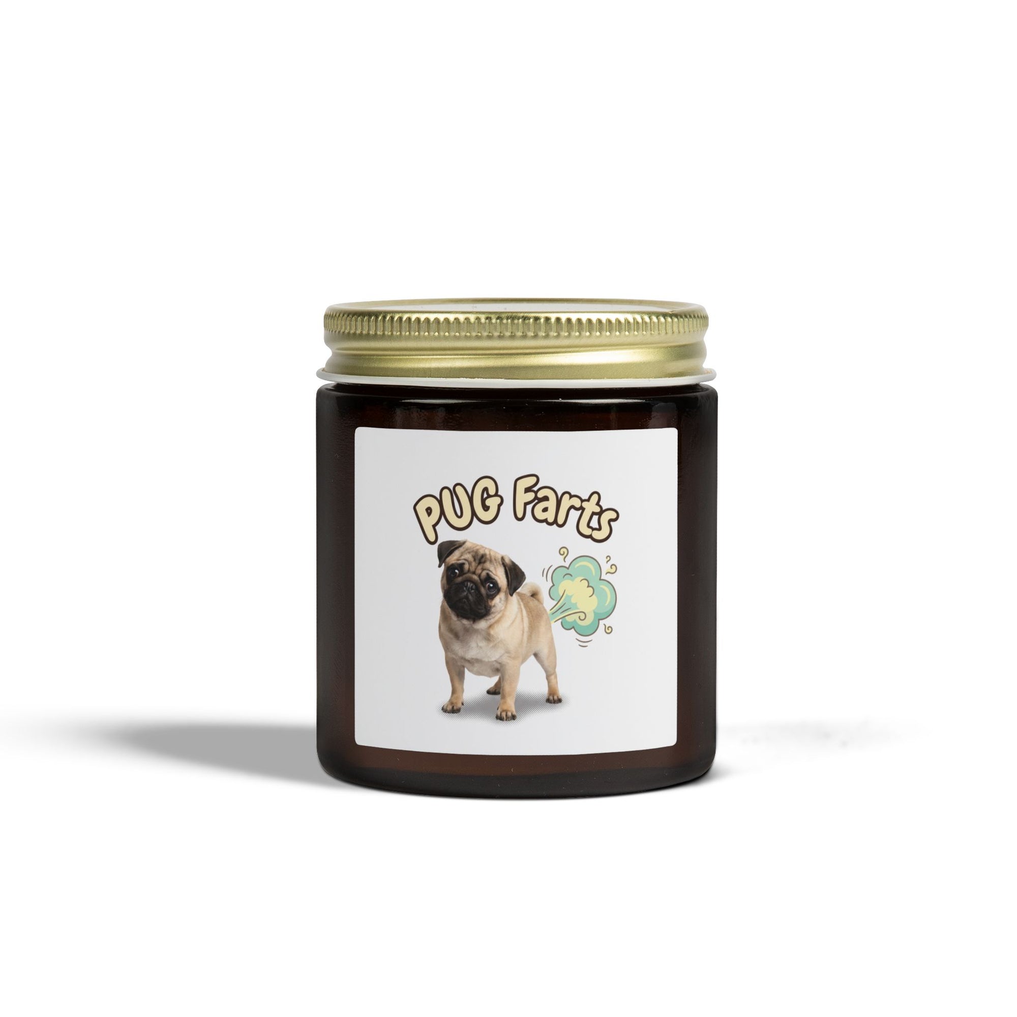 Pug Farts Scented Candle — Coconut Apricot Wax (4oz, 9oz)