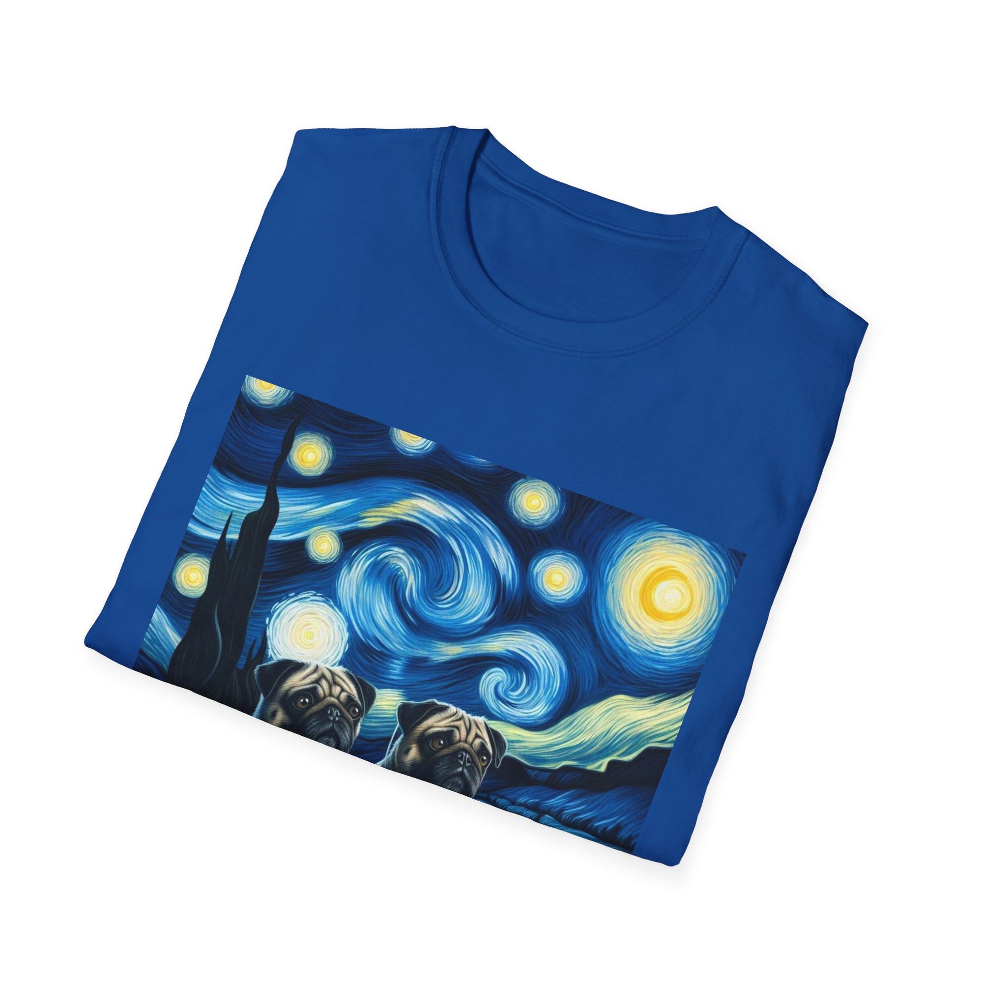 Starry Night Pugs T-Shirt
