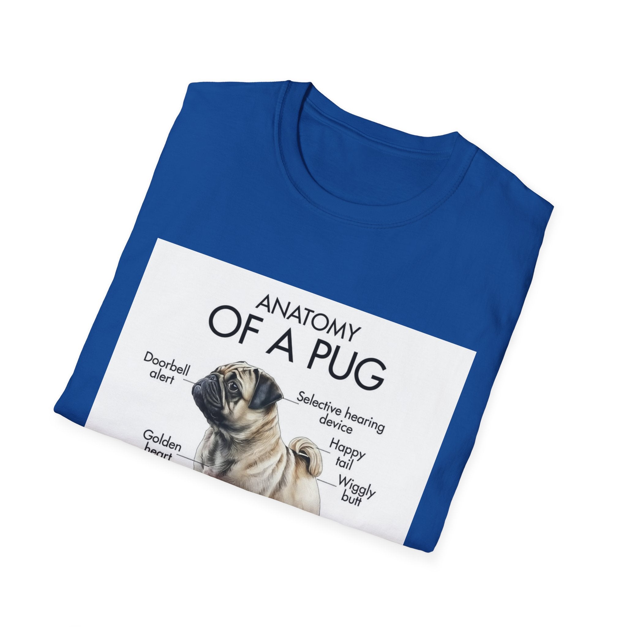 Anatomy of a Pug T-Shirt — Cute Pug Diagram Tee for Dog Lovers