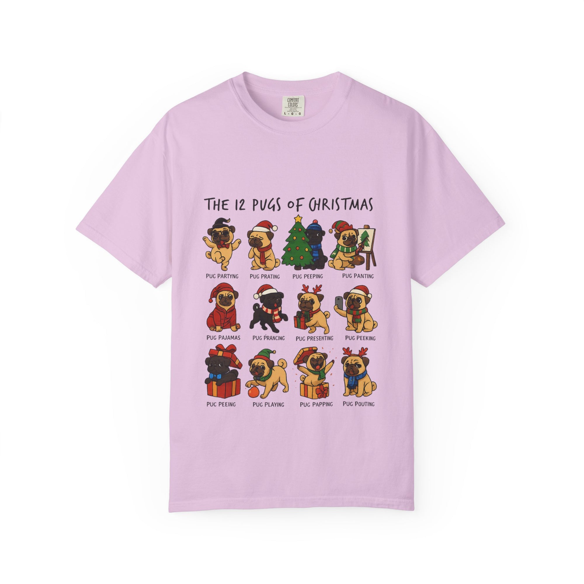 12 Pugs of Christmas T-Shirt