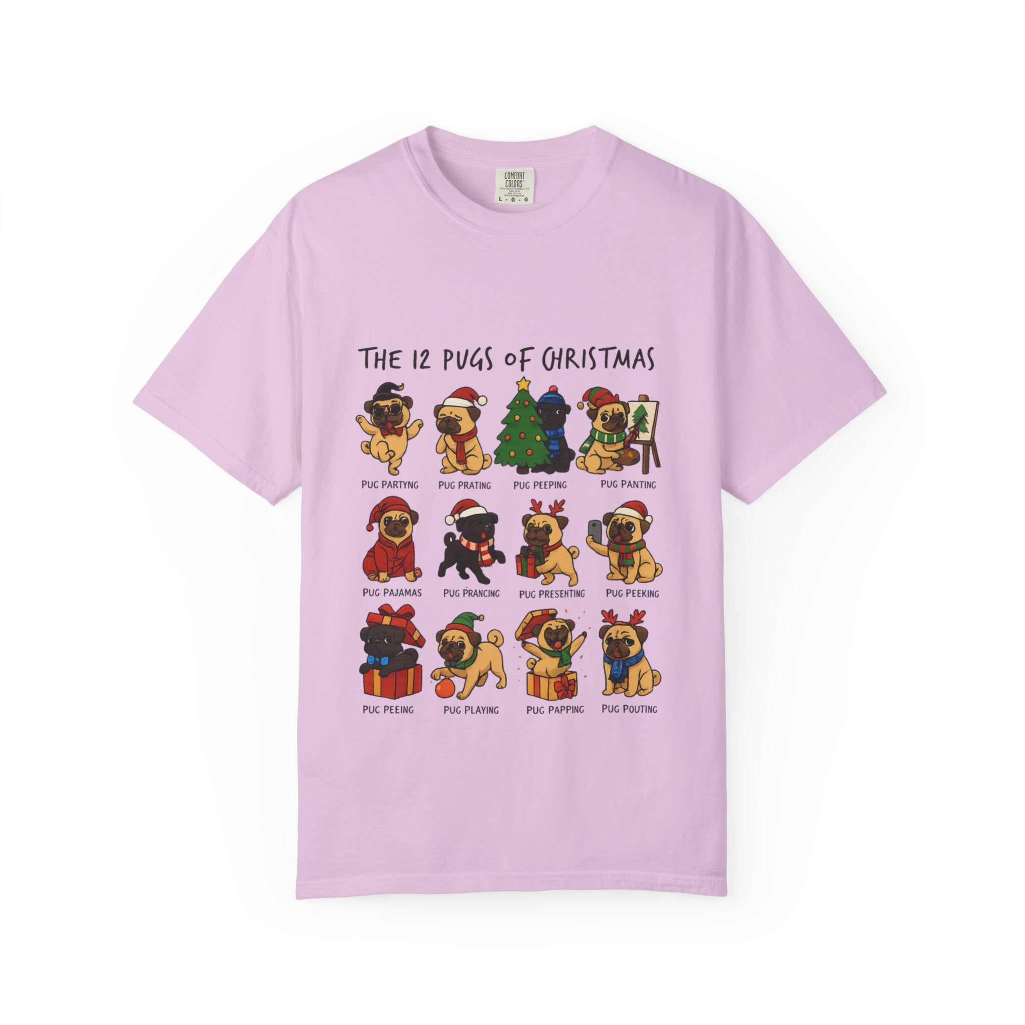 12 Pugs of Christmas T-Shirt