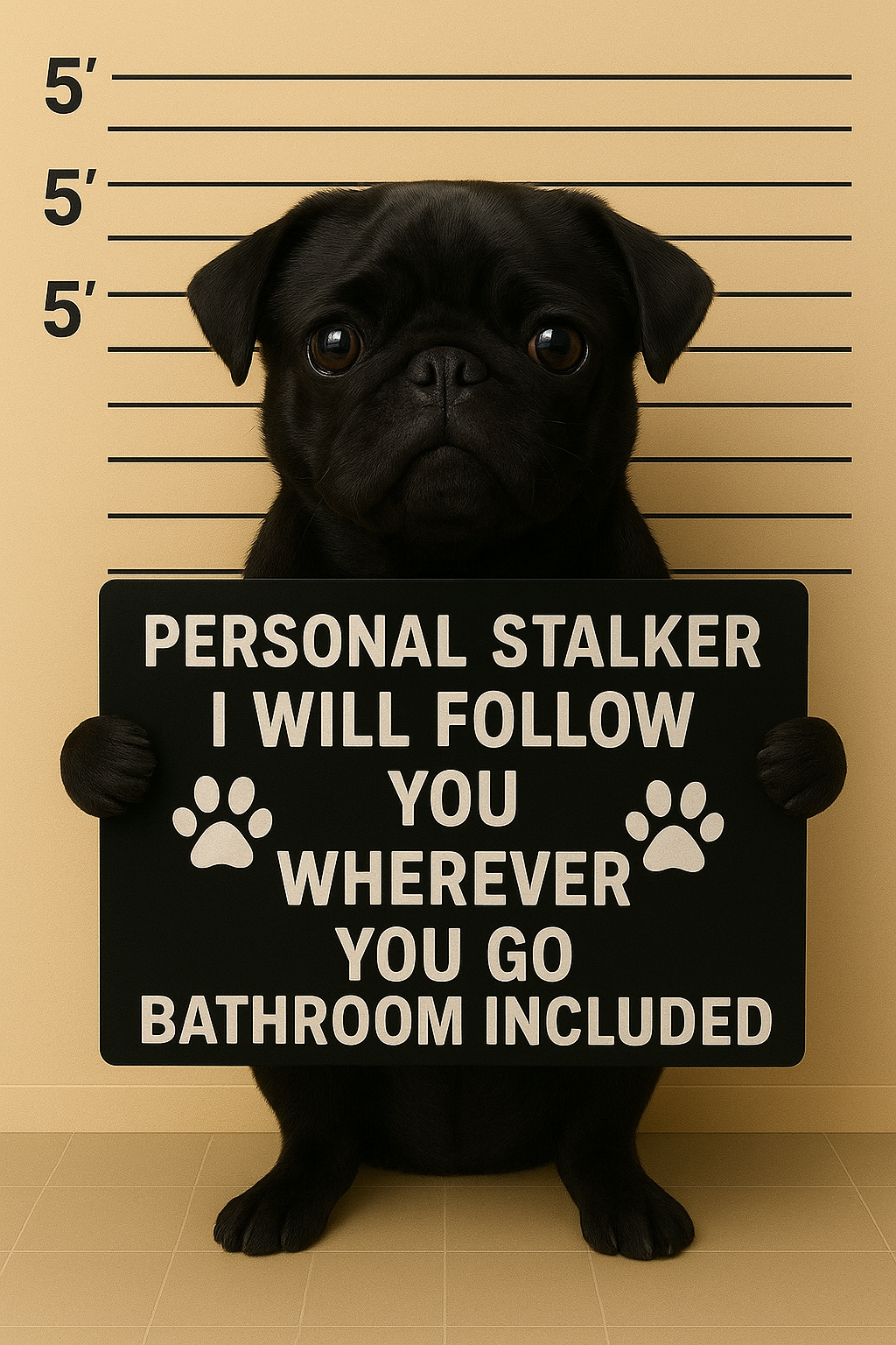 " Personal Stalker" - 10"x14" Metal Sign (Any Dog Breed) Dr Freeze Foods and Snacks
