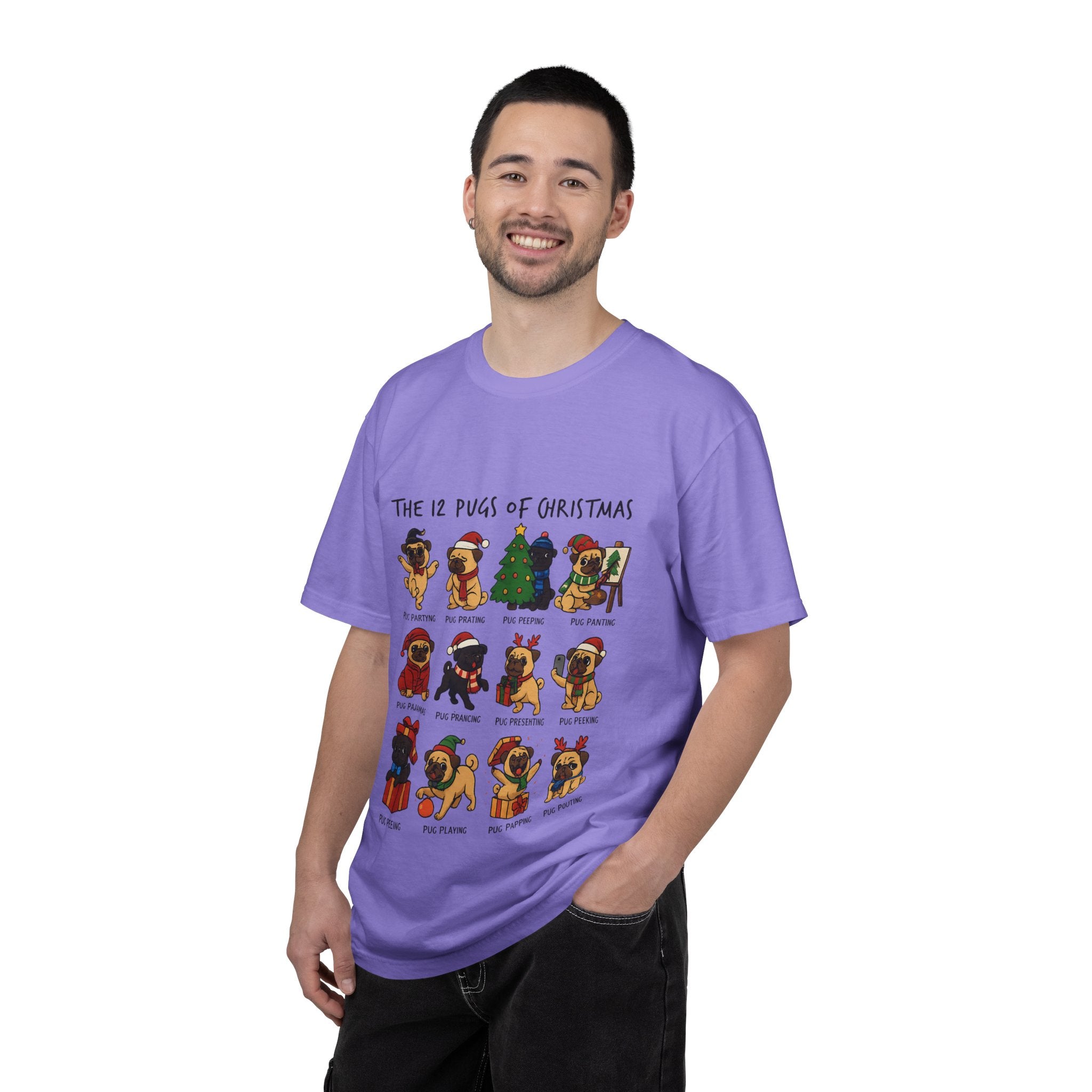 12 Pugs of Christmas T-Shirt