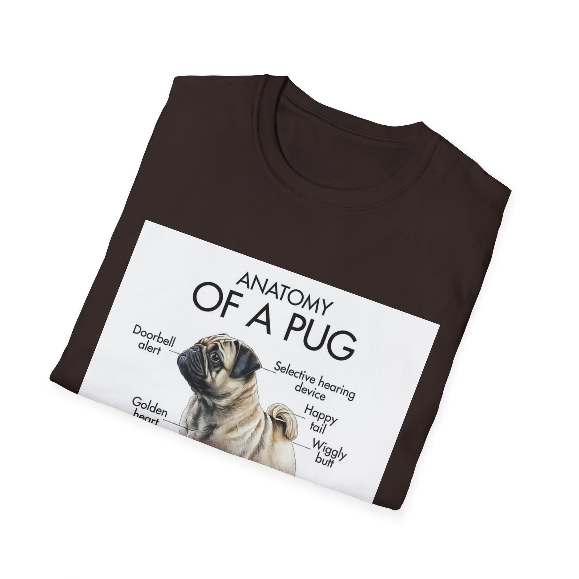 Anatomy of a Pug T-Shirt — Cute Pug Diagram Tee for Dog Lovers