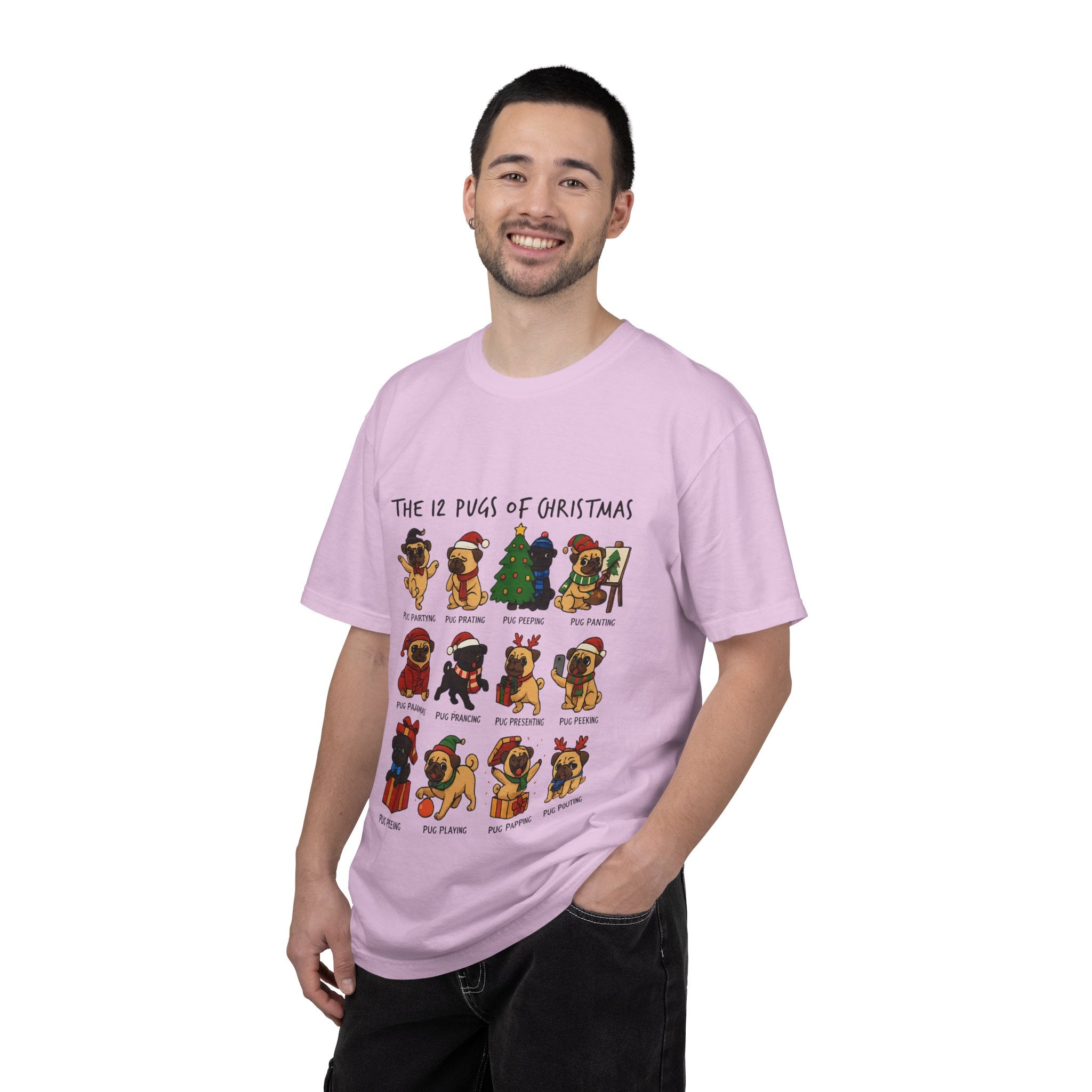 12 Pugs of Christmas T-Shirt