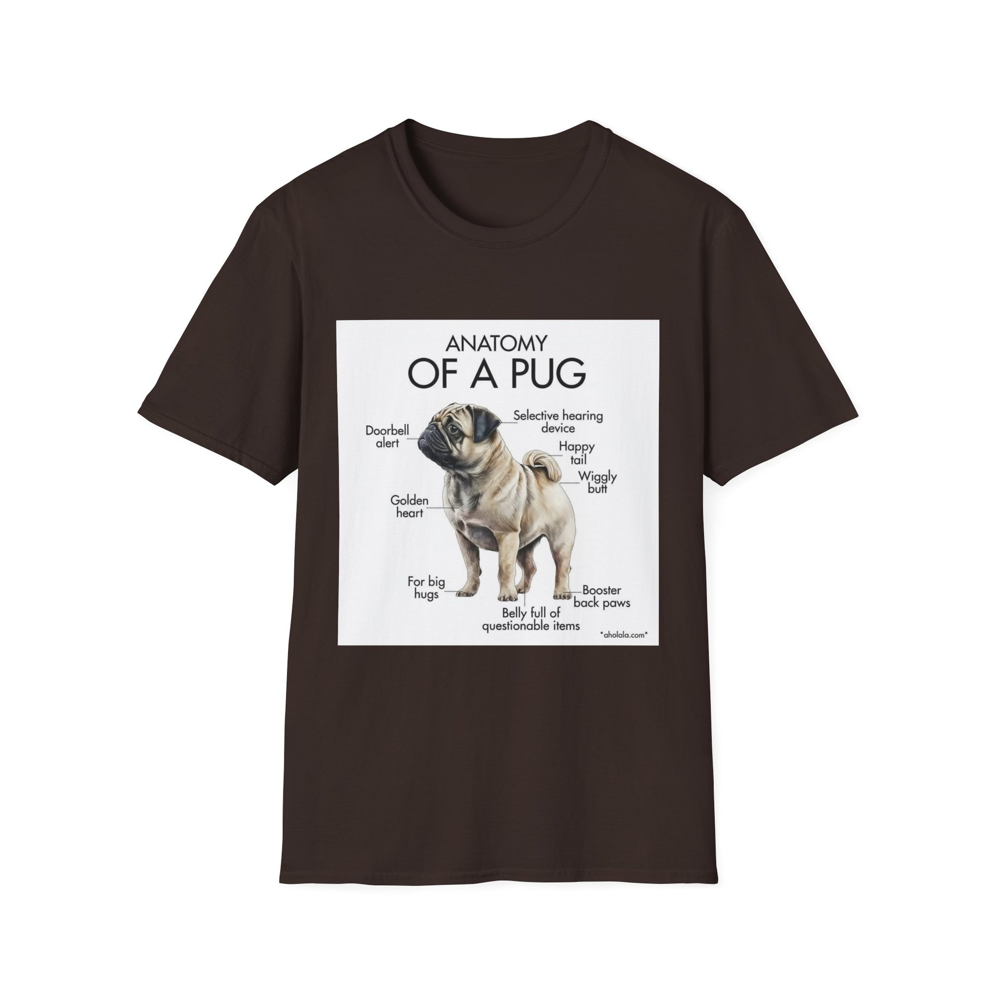 Anatomy of a Pug T-Shirt — Cute Pug Diagram Tee for Dog Lovers
