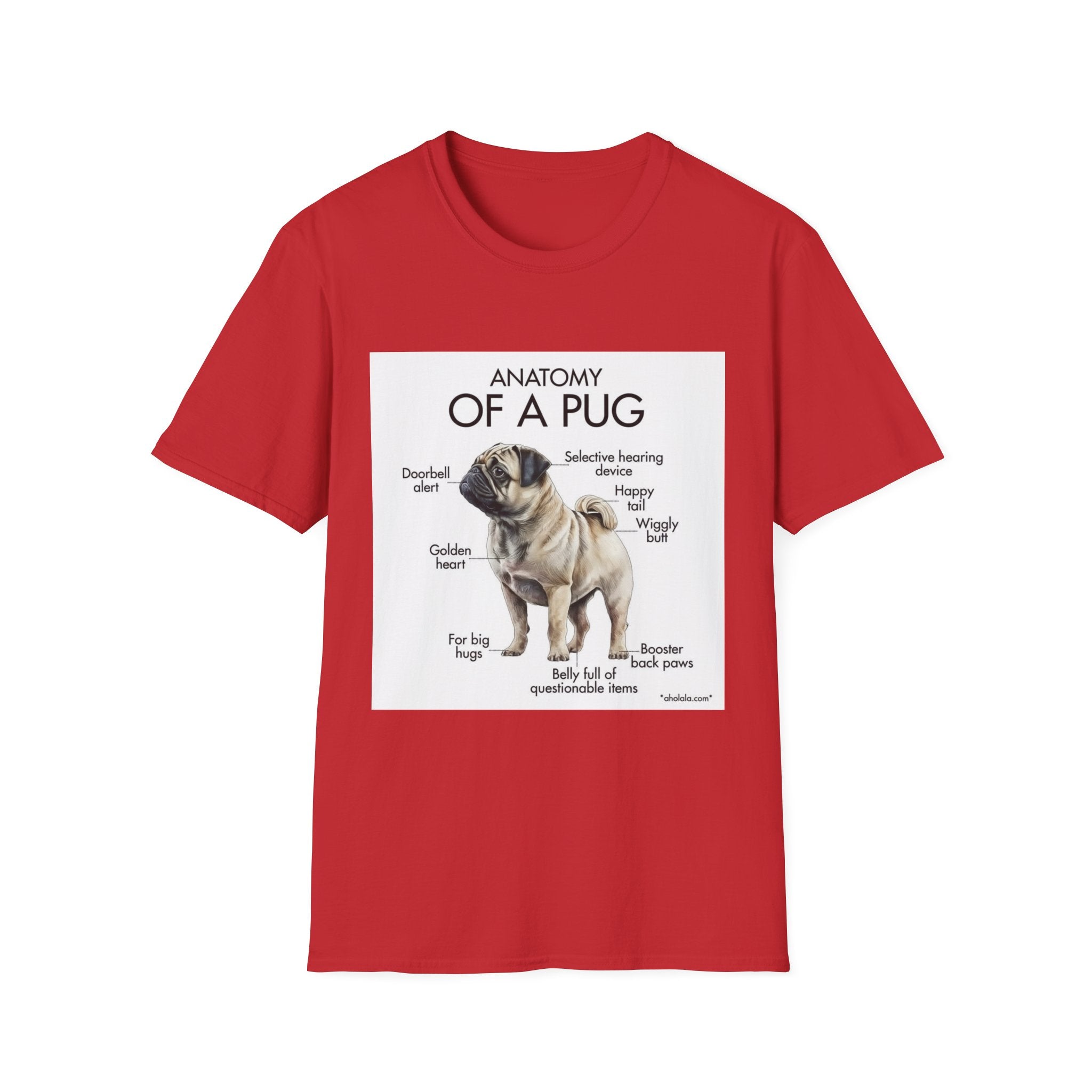 Anatomy of a Pug T-Shirt — Cute Pug Diagram Tee for Dog Lovers