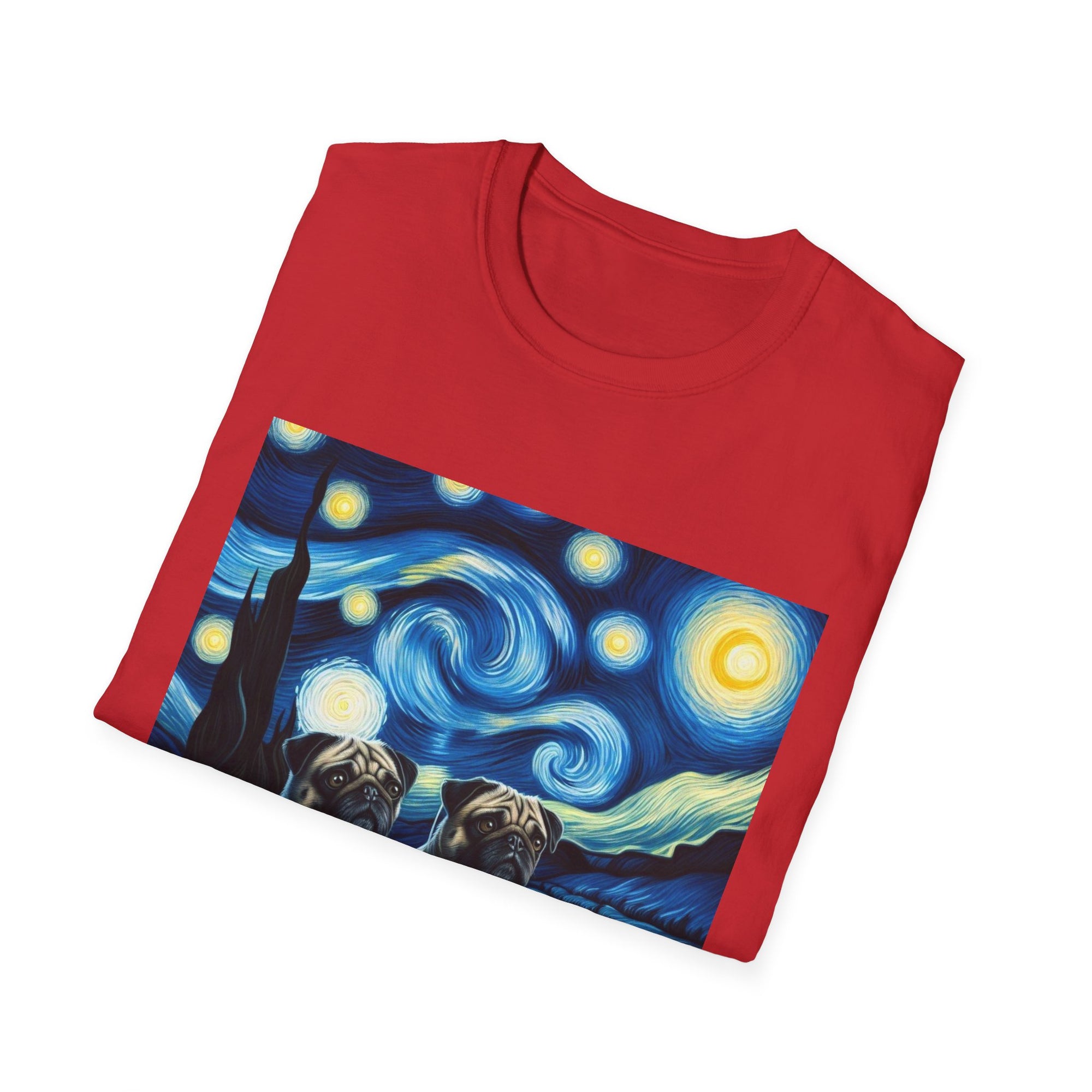 Starry Night Pugs T-Shirt