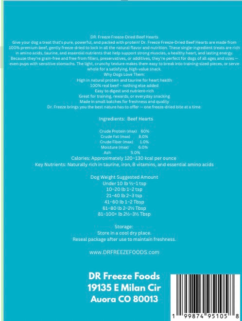 Freeze Dried Beef Heart Bites Dr Freeze Foods and Snacks