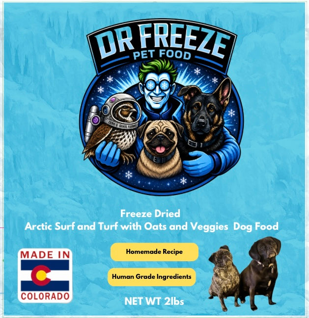 DR Freeze Surf and Turf Dog Food 2lb bag Dr Freeze Foods and Snacks