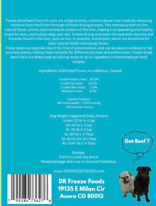 Freeze Dried Beef Liver Treats Dr Freeze Foods and Snacks