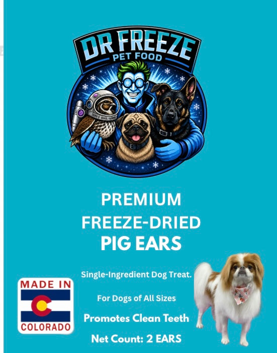 DR Freeze - Freeze Dried PIG EARS (2Count Pack) Dr Freeze Foods and Snacks