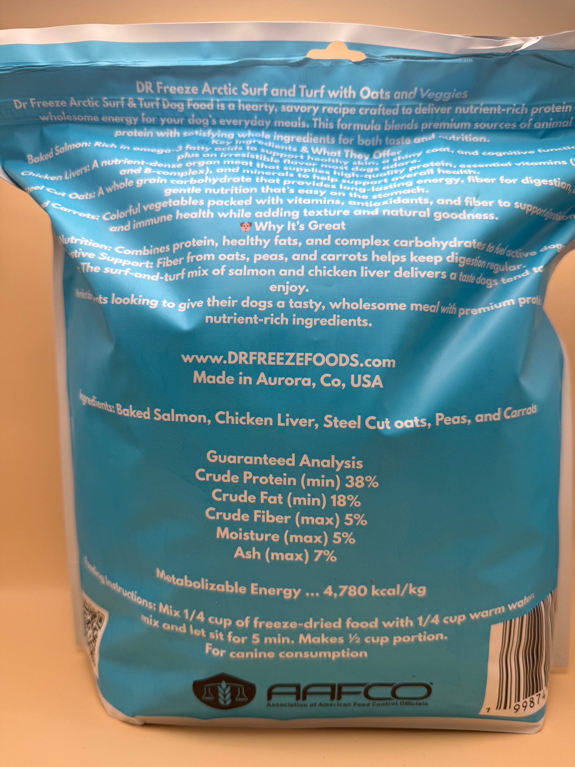 DR Freeze Surf and Turf Dog Food 2lb bag Dr Freeze Foods and Snacks