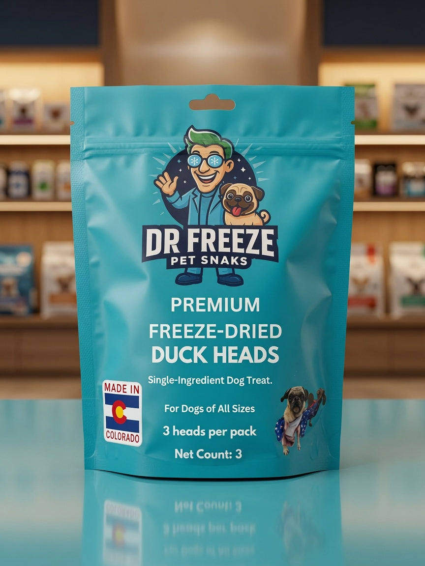 Freeze Dried Duck Heads - 3 Count Pack Dr Freeze Foods and Snacks