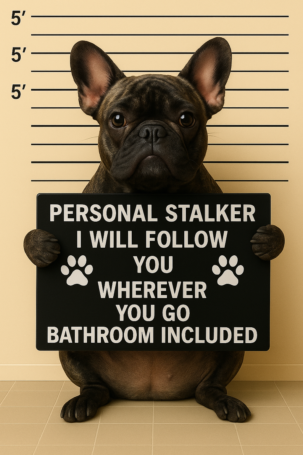 " Personal Stalker" - 10"x14" Metal Sign (Any Dog Breed) Dr Freeze Foods and Snacks